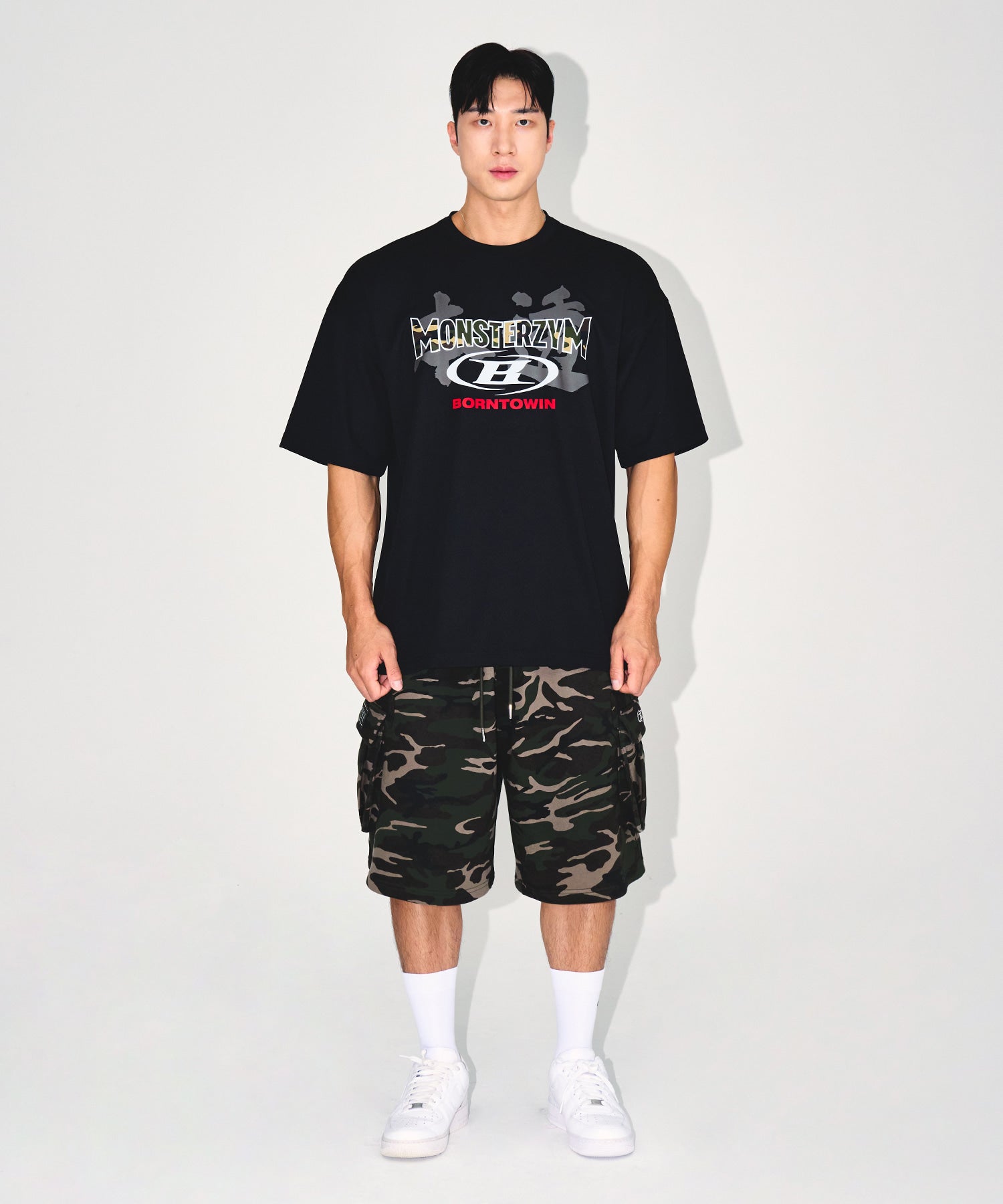【予約販売：ご注文より1～3週間後に発送予定】MONSTERZYM 10th SEMI OVER FIT T-SHIRTS [BLACK]