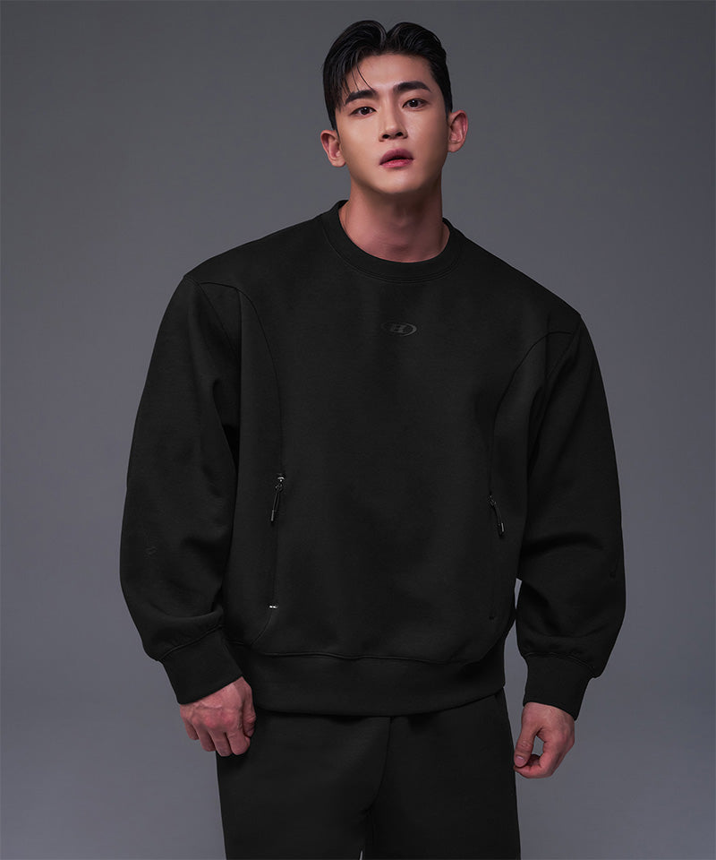 【韓国限定】SYMBOL B TECH CREWNECK [BLACK]