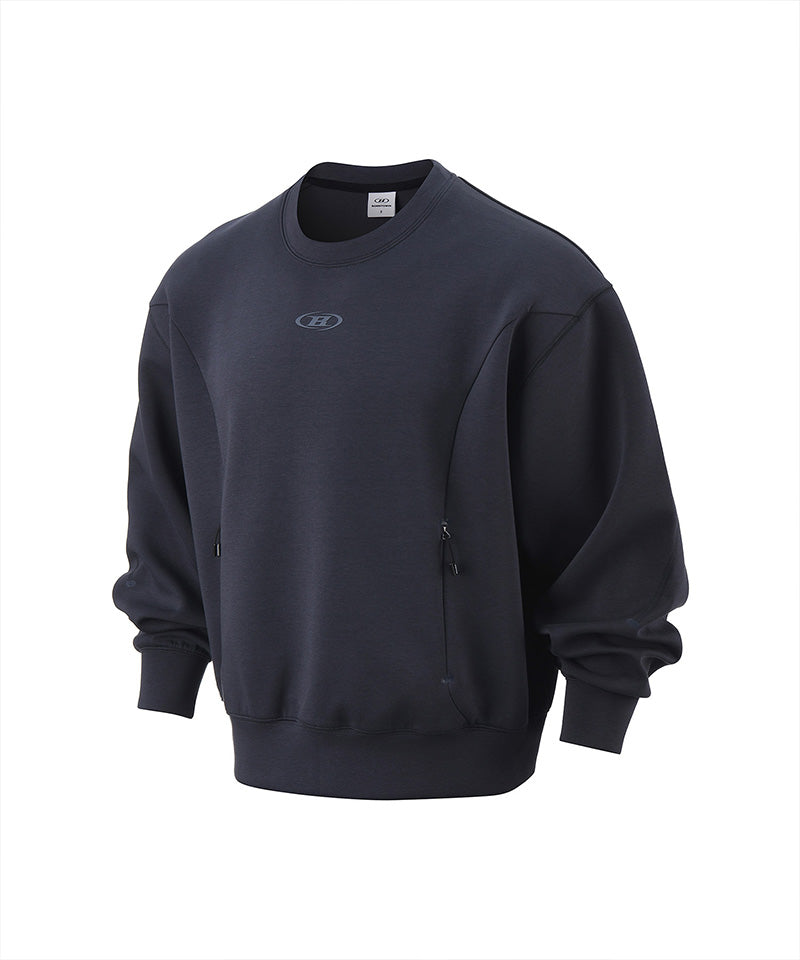 【予約販売：ご注文より1～3週間後に発送予定】SYMBOL B TECH CREWNECK [NAVY]