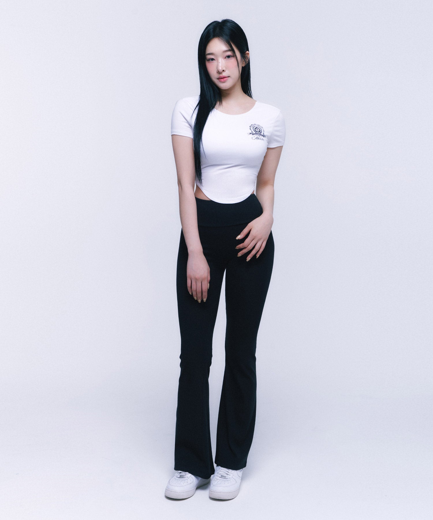 BACKLESS CROP T-SHIRTS [WHITE]