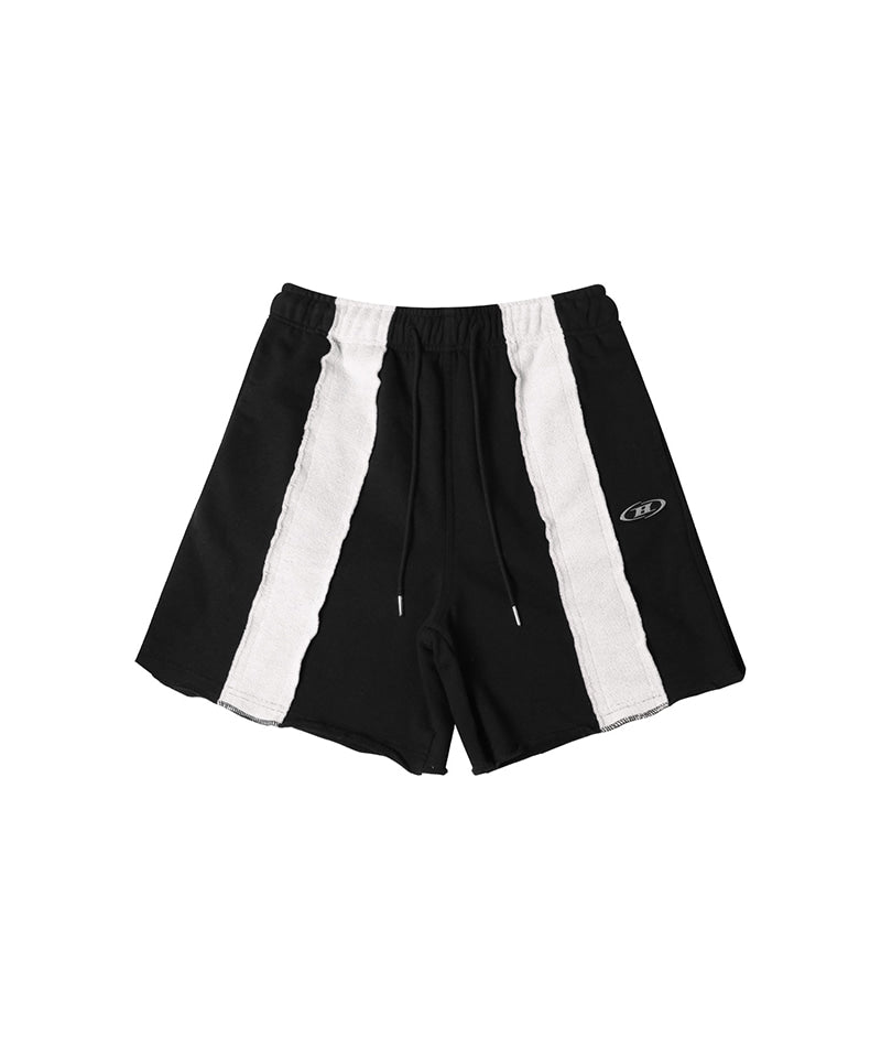 【予約販売：ご注文より1～3週間後に発送予定】REVERSE MIX HALF PANTS SHORT VER [BLACK]