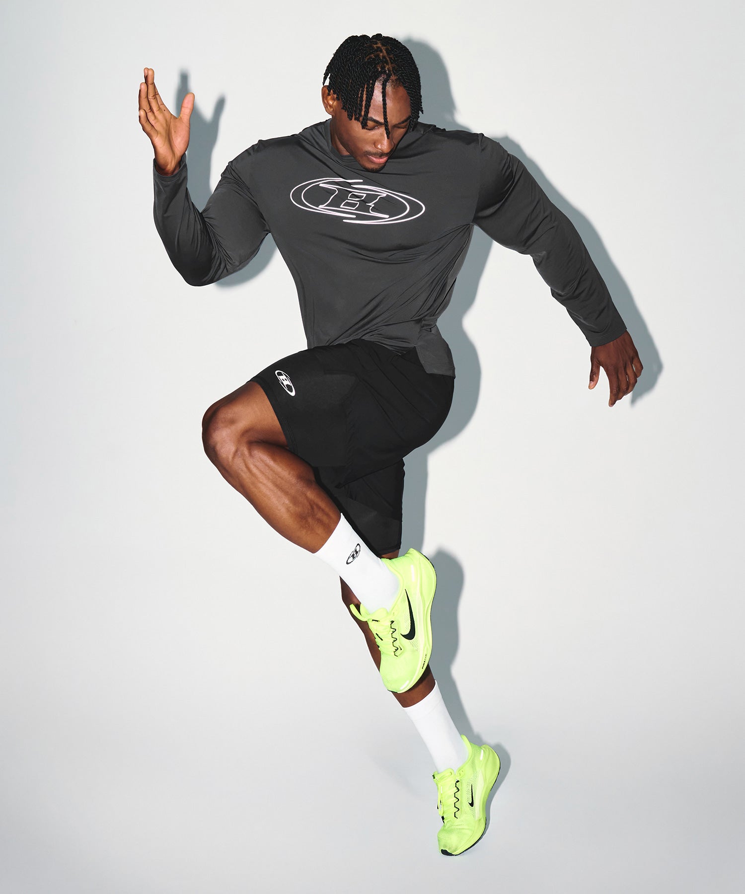 【予約販売：ご注文より1～3週間後に発送予定】STROKE B QUICK DRY LONG SLEEVE [CHARCOAL]