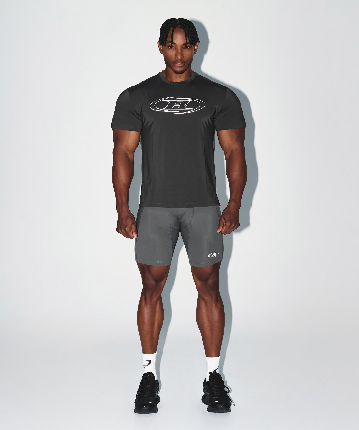 【予約販売：ご注文より1～3週間後に発送予定】STROKE B QUICK DRY T-SHIRTS [CHARCOAL]