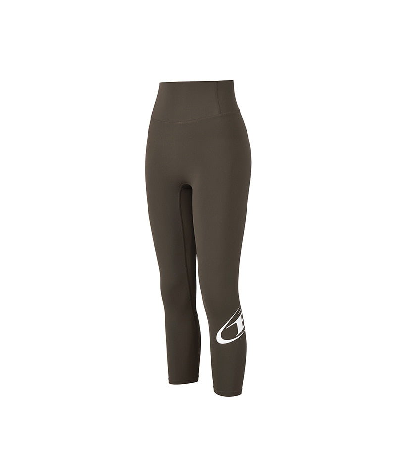 【予約販売：ご注文より1～3週間後に発送予定】W SYMBOL B FLEECE LONG LEGGINGS [BROWN]