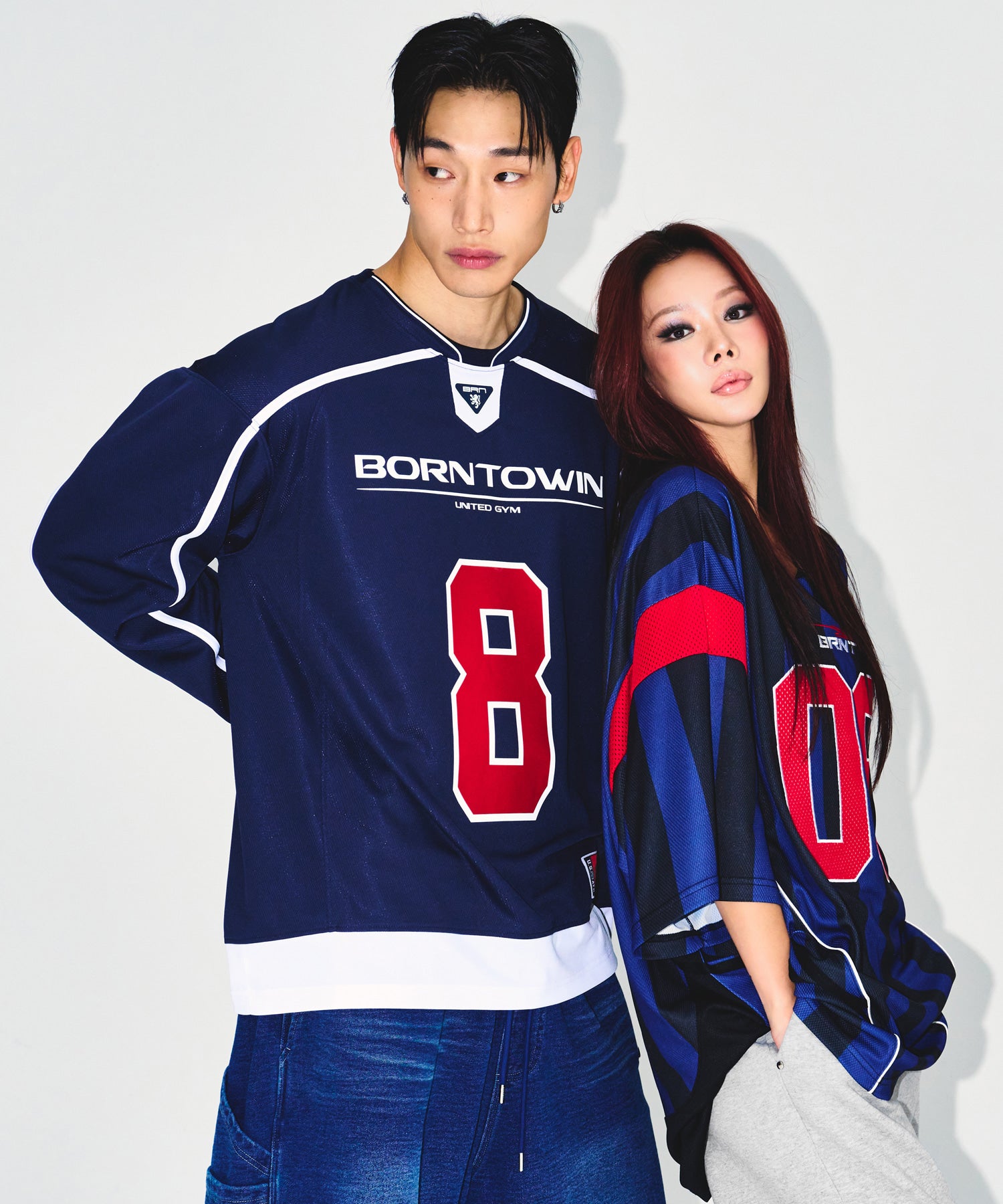 【予約販売：ご注文より1～3週間後に発送予定】09 APPLIQUE RUGBY JERSEY T-SHIRTS [BLUE]