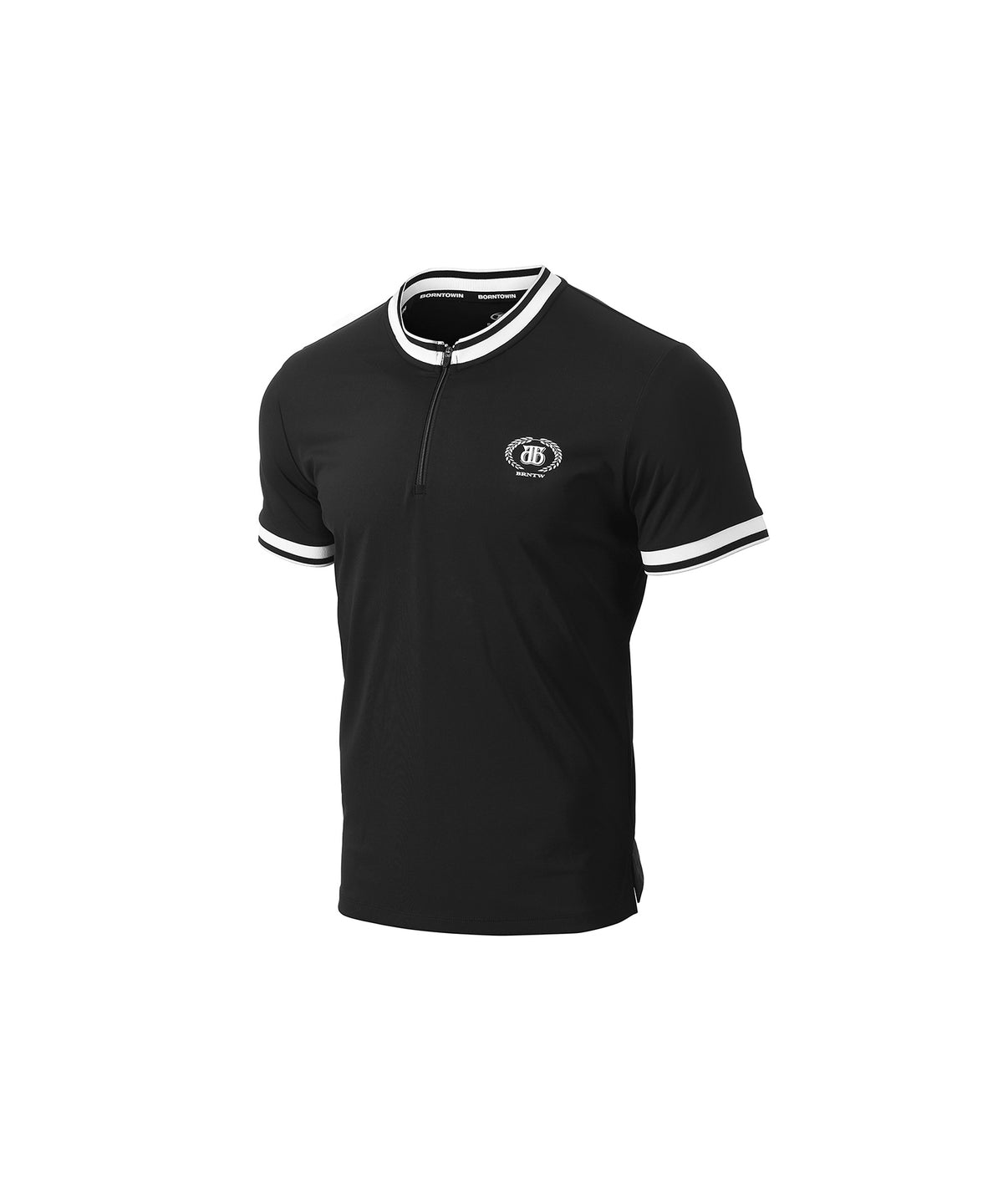DOUBLE B EMBLEM HALF ZIP UP JERSEY [BLACK]