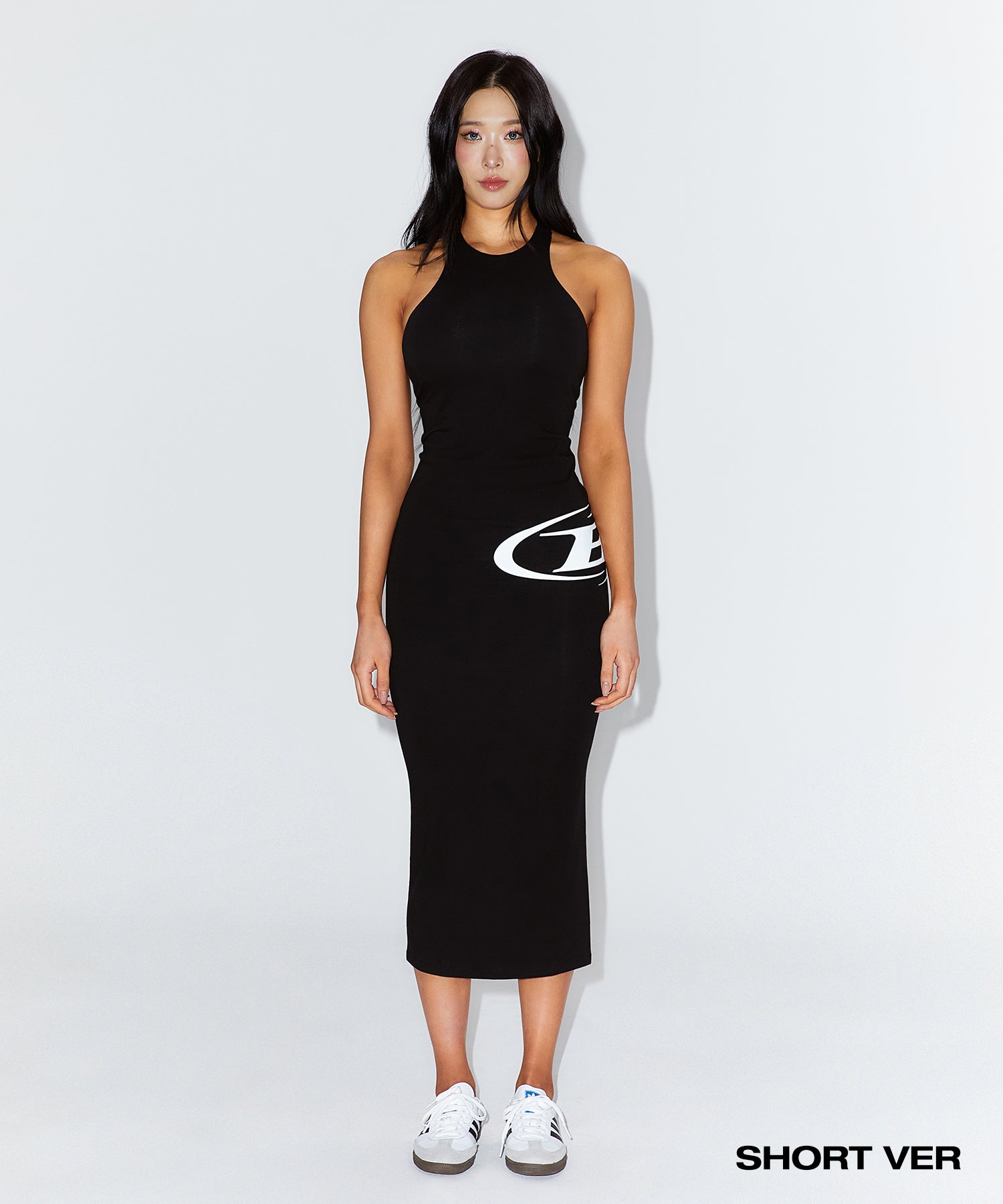 WINNER SLEEVELESS LONG DRESS [BLACK]
