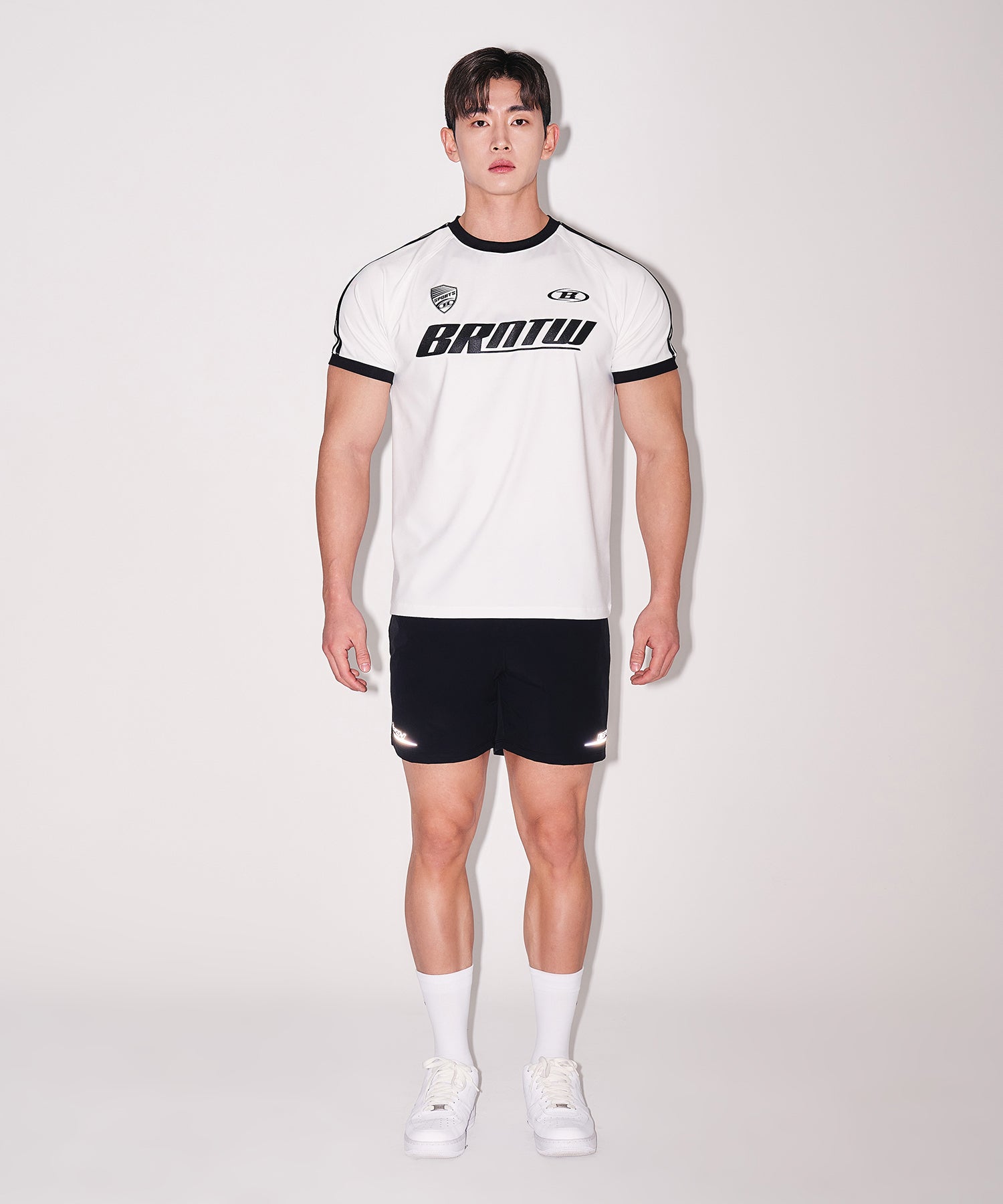 BRNTW TRACK LINE T-SHIRTS [WHITE]