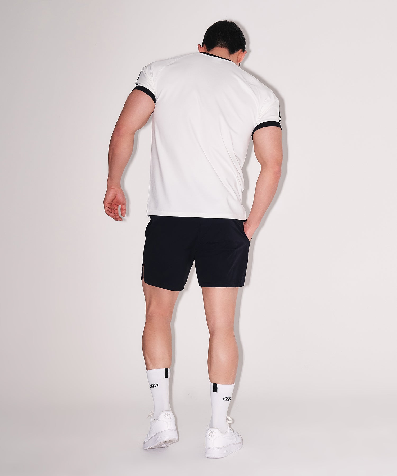 BRNTW TRACK LINE T-SHIRTS [WHITE]