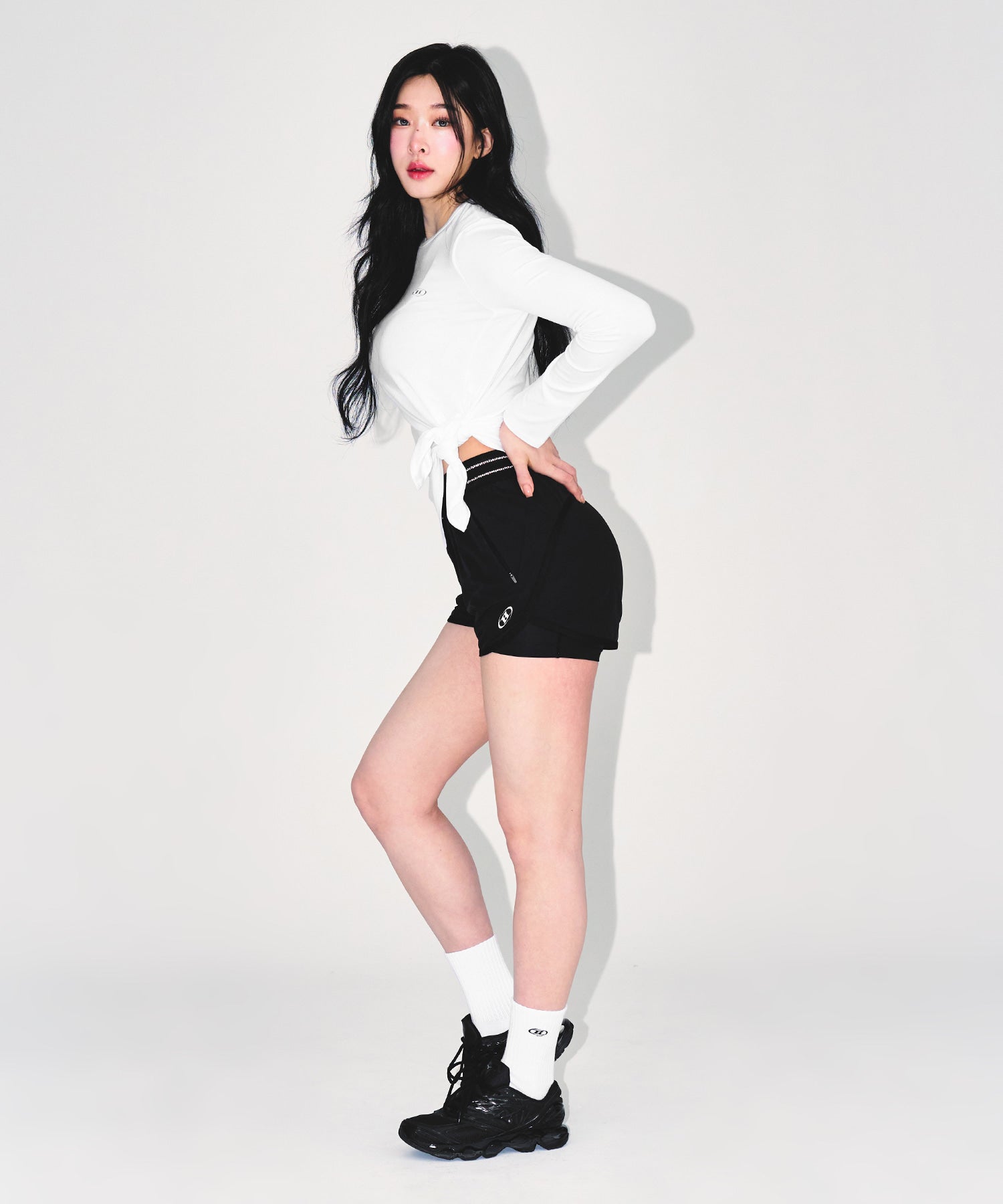 【予約販売：ご注文より1～3週間後に発送予定】W MODAL TIE LONG SLEEVE [WHITE]