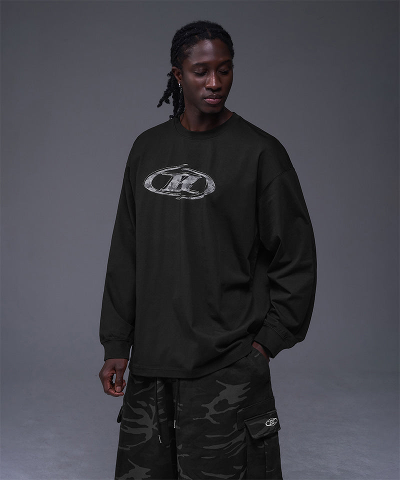 【韓国限定】CAMO B LOGO LONG SLEEVE [BLACK]