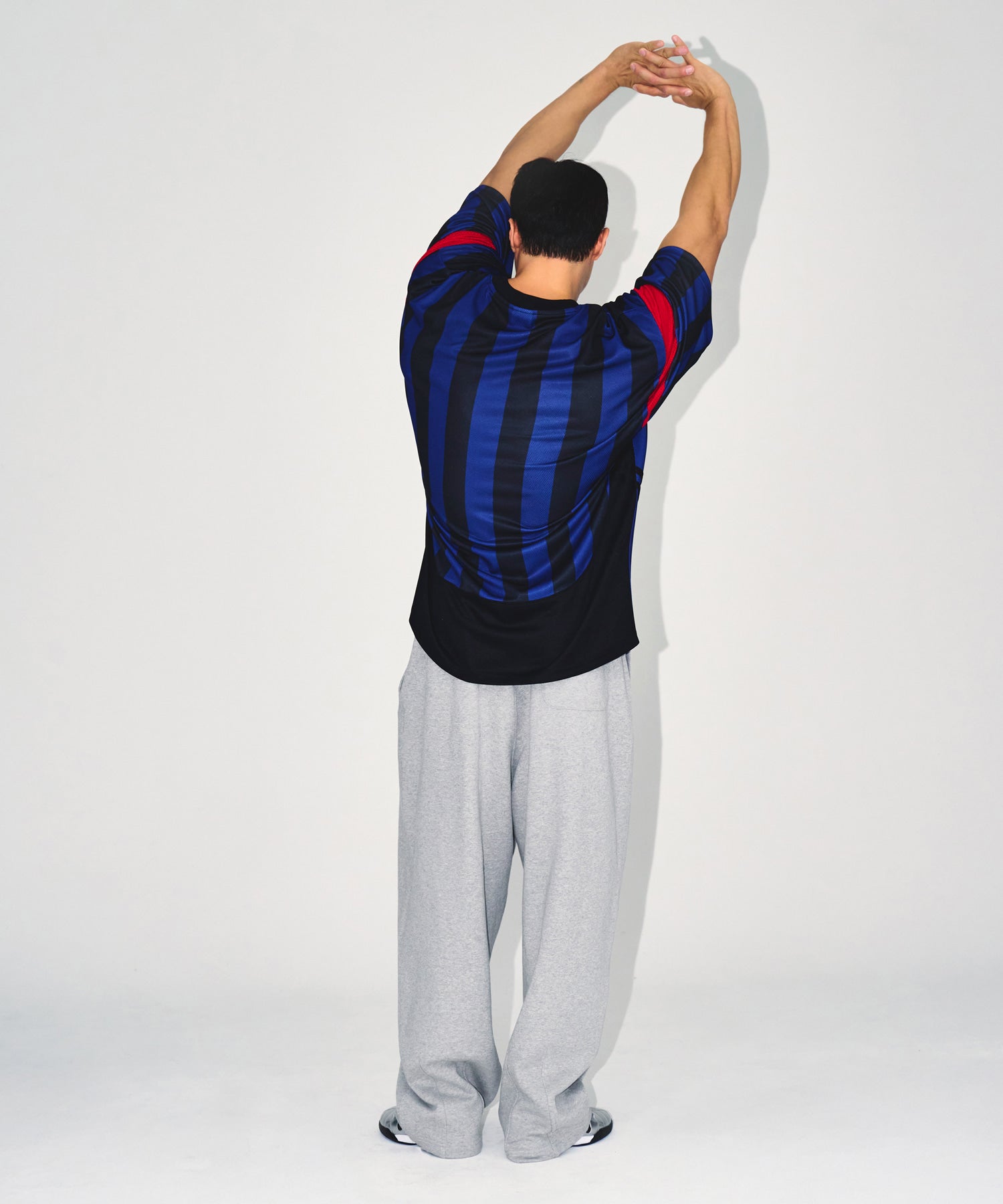 【予約販売：ご注文より1～3週間後に発送予定】09 APPLIQUE RUGBY JERSEY T-SHIRTS [BLUE]