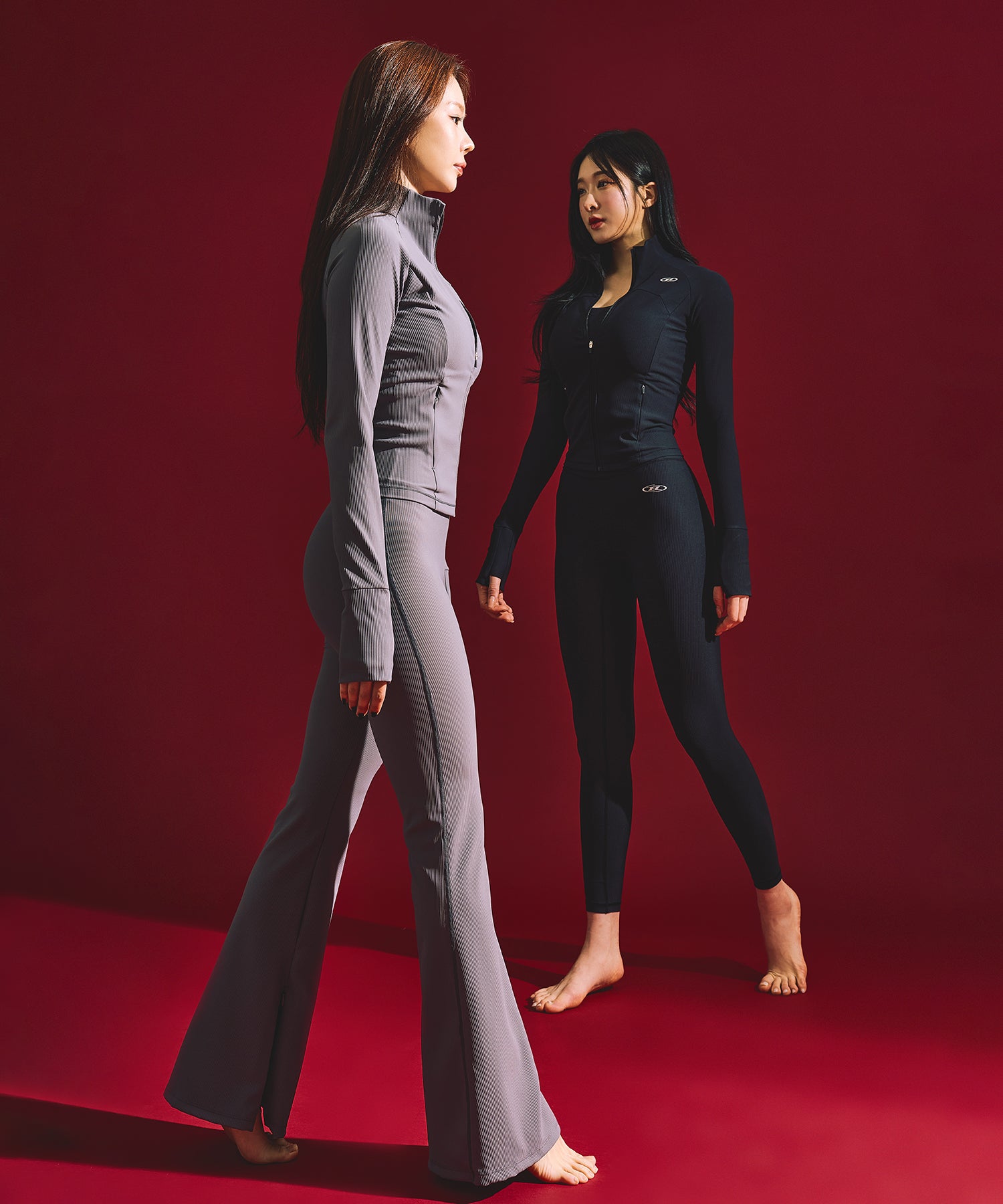 W B-FLEX BOOTS CUT LEGGINGS [CHARCOAL]