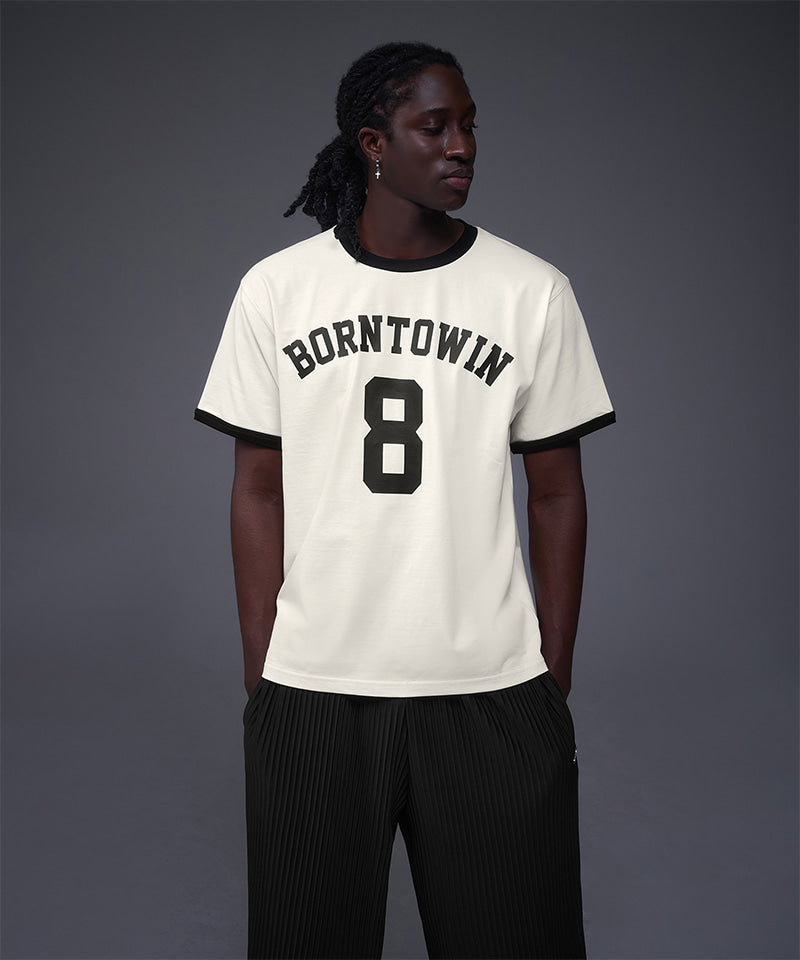 【韓国限定】NUMBER RINGER REGULAR FIT T-SHIRTS [IVORY]