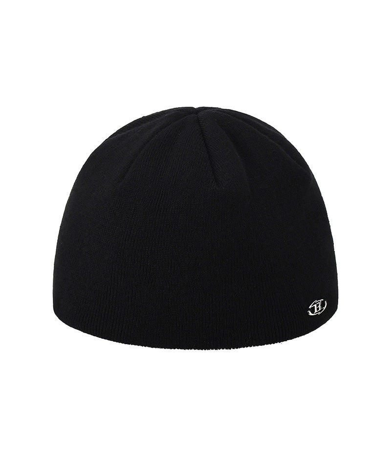 【予約販売：ご注文より1～3週間後に発送予定】SYMBOL B PENDANT BEANIE [BLACK]
