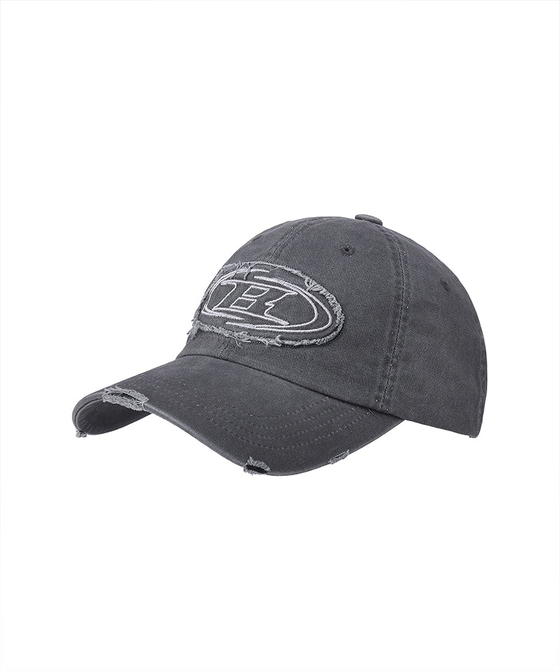 【予約販売：ご注文より1～3週間後に発送予定】STROKE B PIGMENT BALL CAP [CHARCOAL]