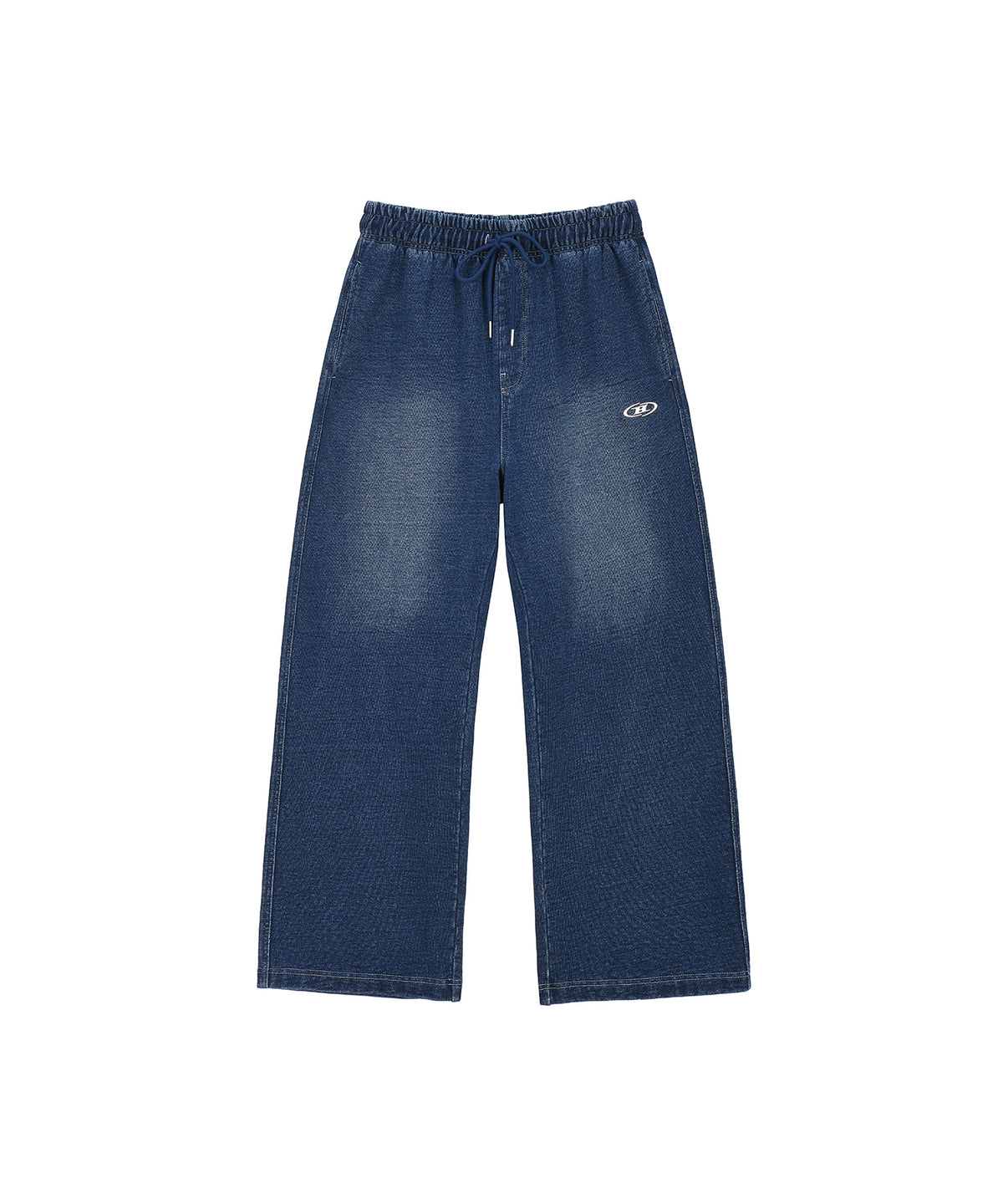 【予約販売：ご注文より1～3週間後に発送予定】DENIM LIKE SWEAT PANTS [MID DENIM]
