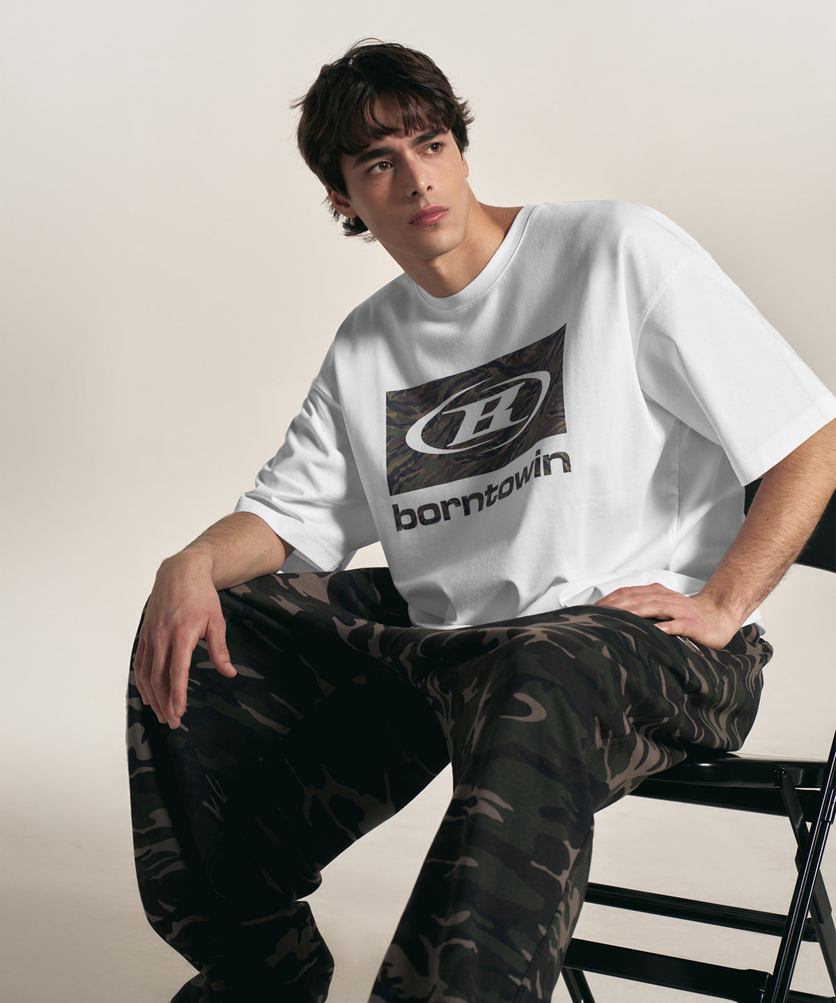 CAMO BOX LOGO T-SHIRTS [WHITE]