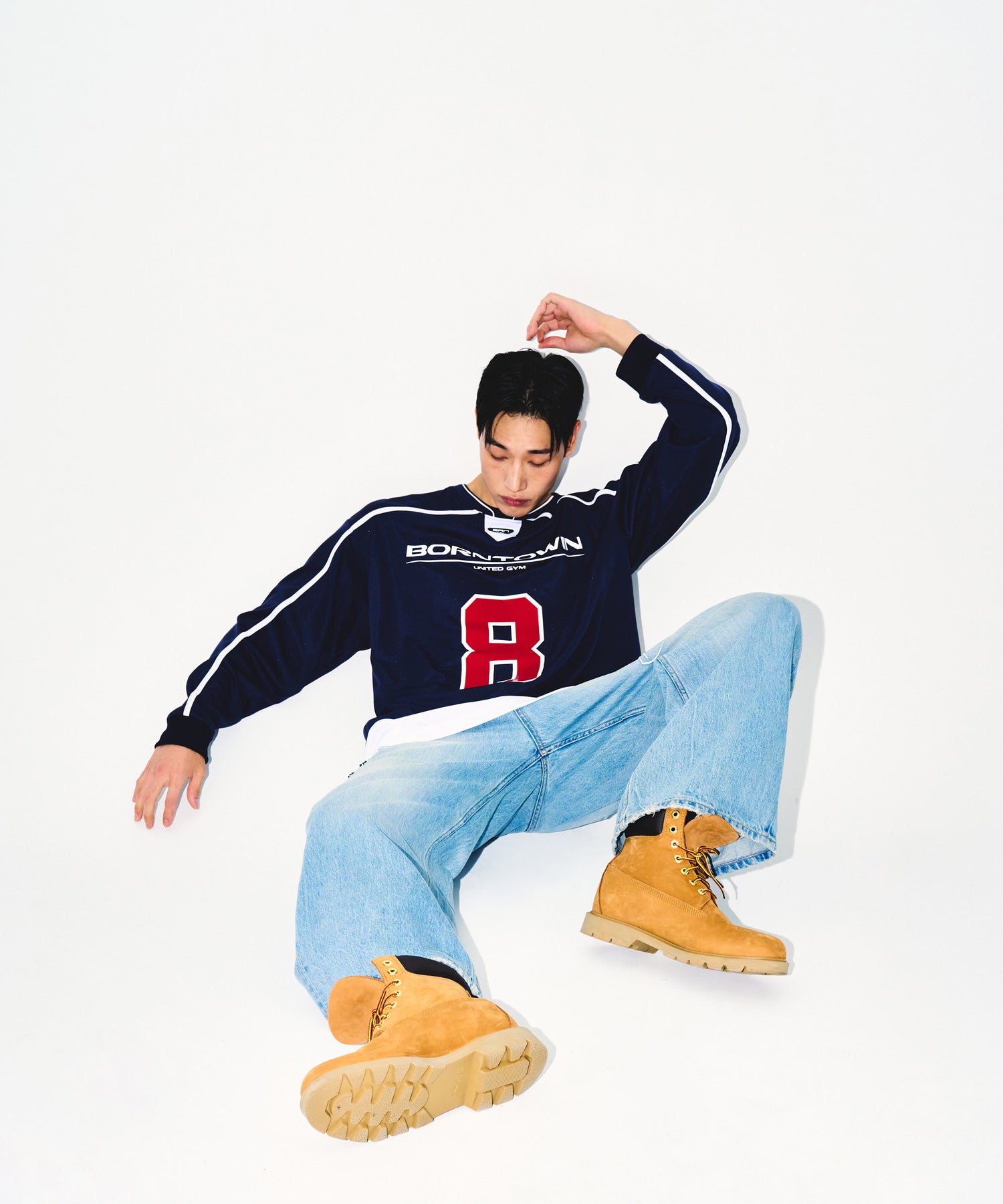 【予約販売：ご注文より1～3週間後に発送予定】LINE TAPING RUGBY LONG SLEEVE [NAVY]