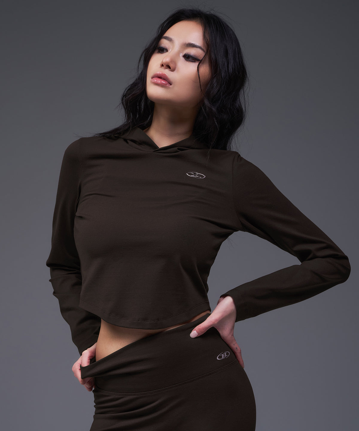 【韓国限定】W B-SOFT EASY HOODIE [BROWN]