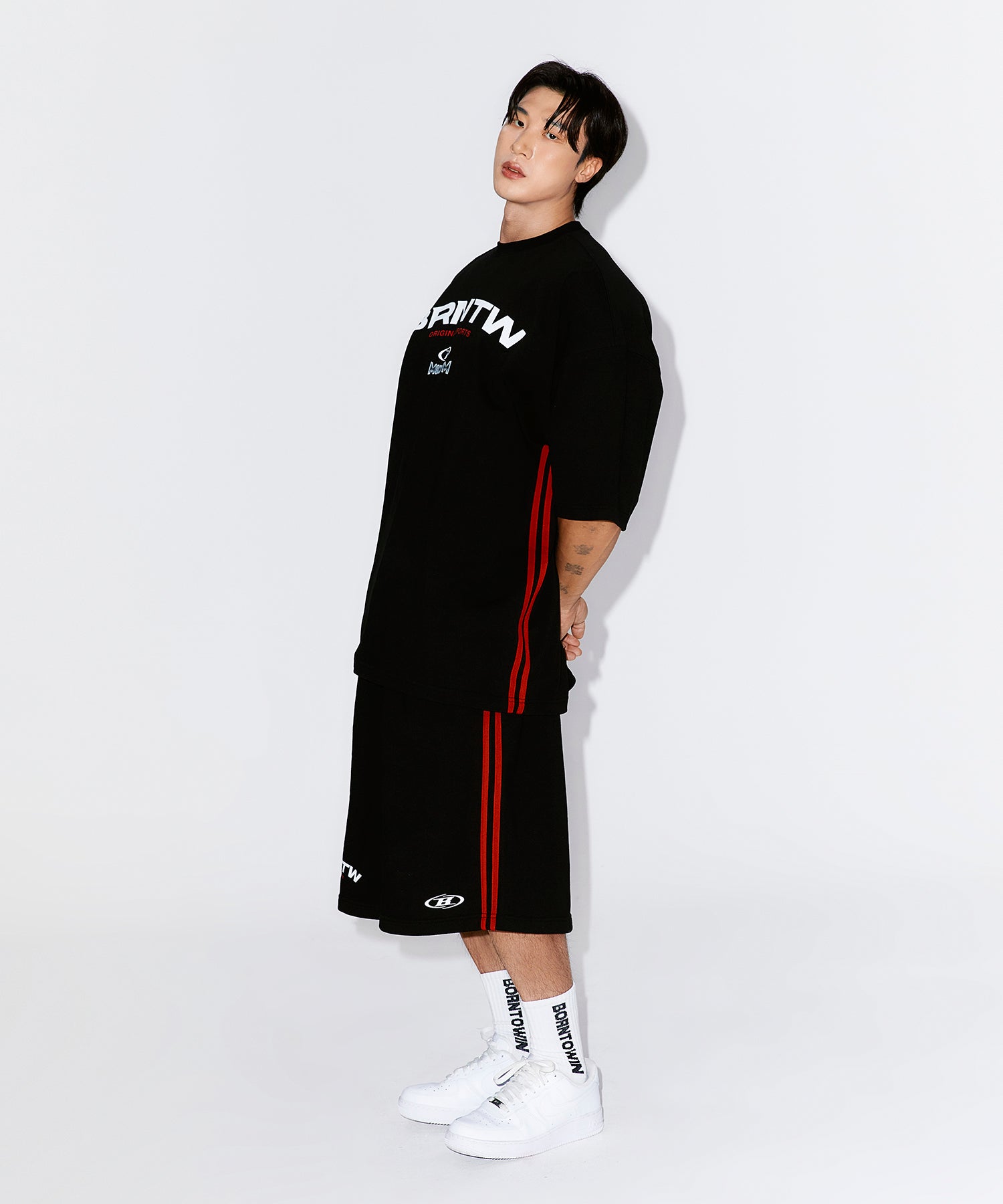 【予約販売：ご注文より1～3週間後に発送予定】MONSTERZYM BERMUDA PANTS [BLACK]