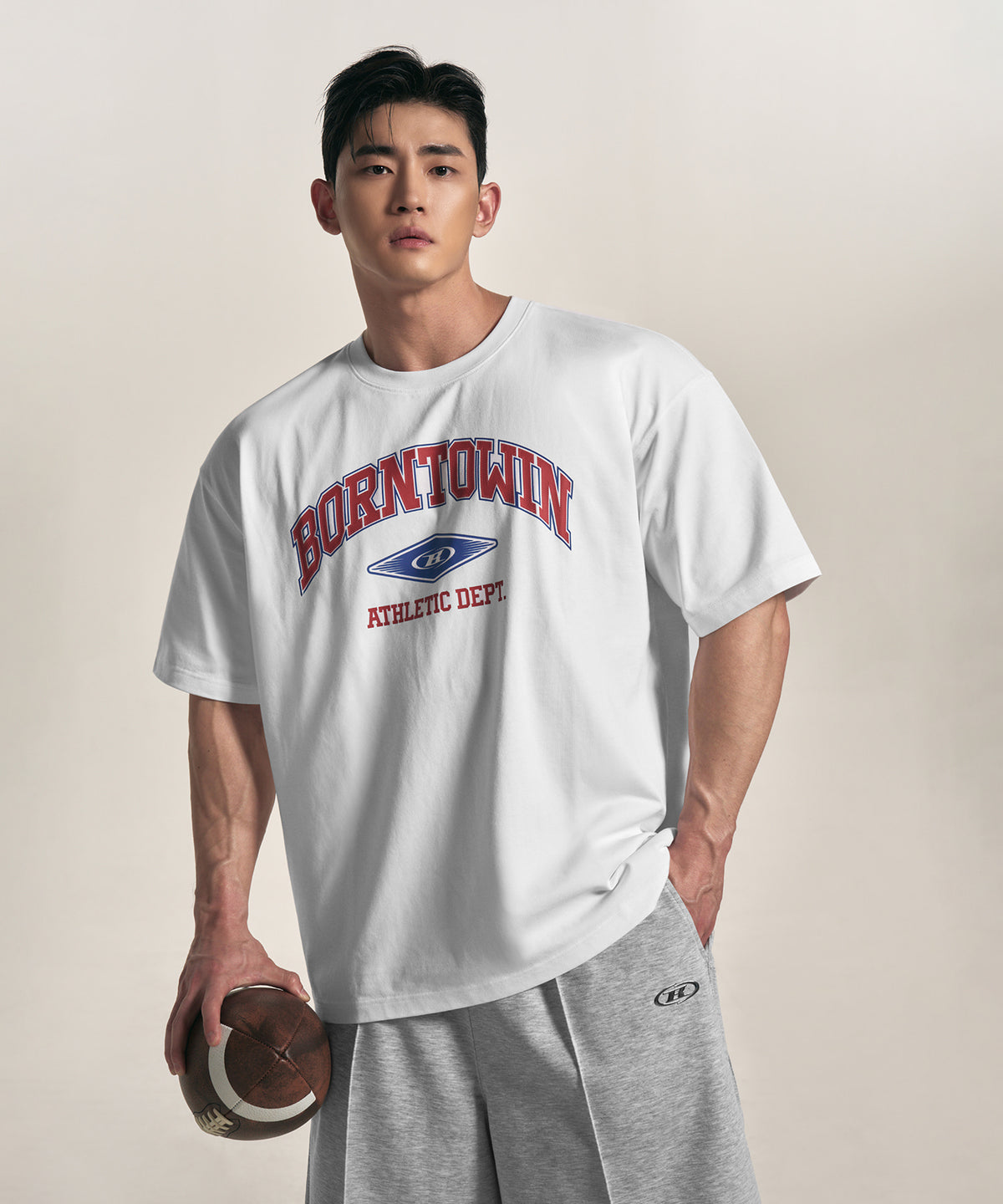 【韓国限定】BORNTOWIN ARCH LOGO T-SHIRTS [WHITE]