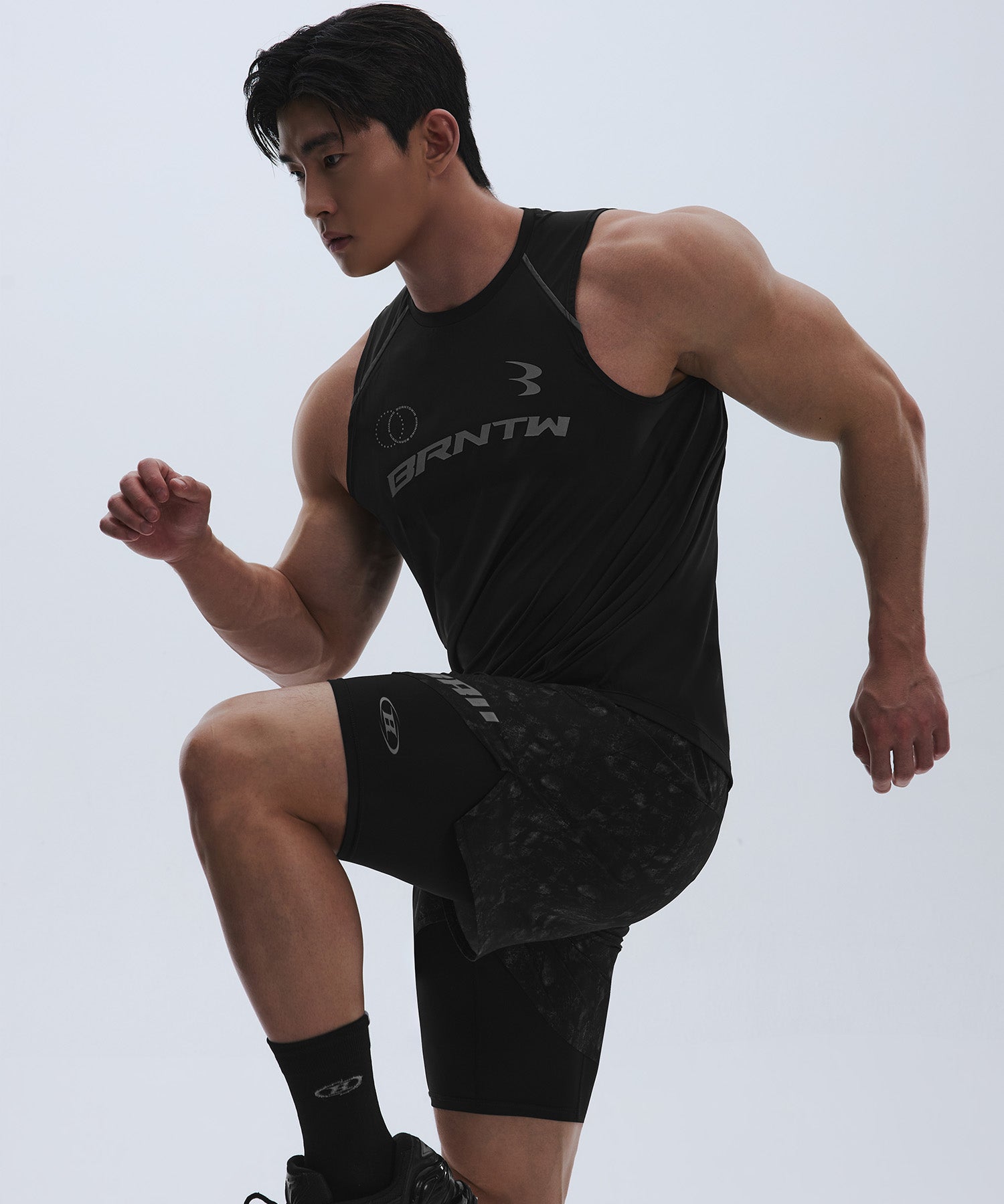韓国限定】BRN PYTHON PATTERN 2 IN 1 SHORTS [BLACK] – BORNTOWIN