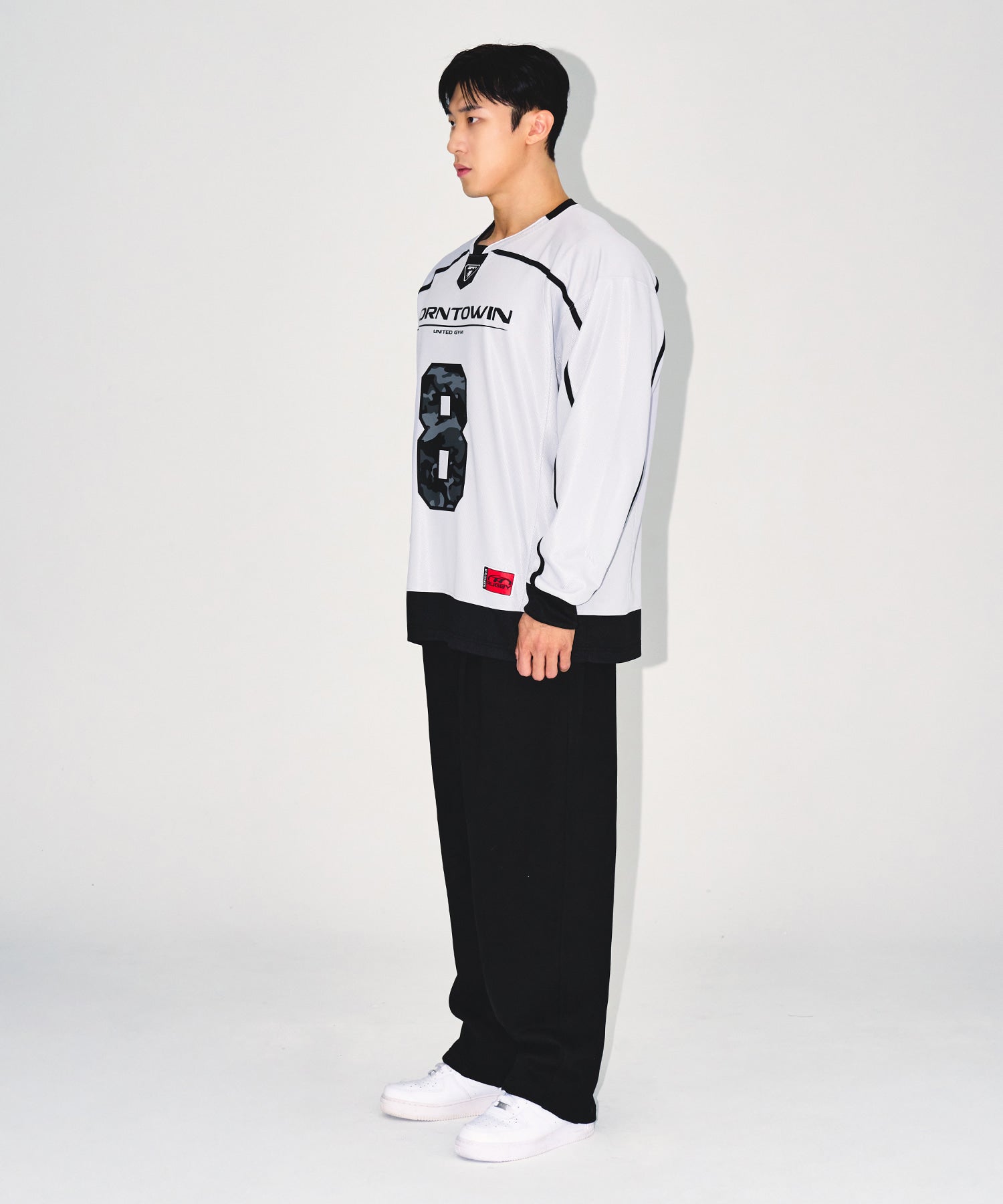 【予約販売：ご注文より1～3週間後に発送予定】LINE TAPING RUGBY LONG SLEEVE [SILVER]