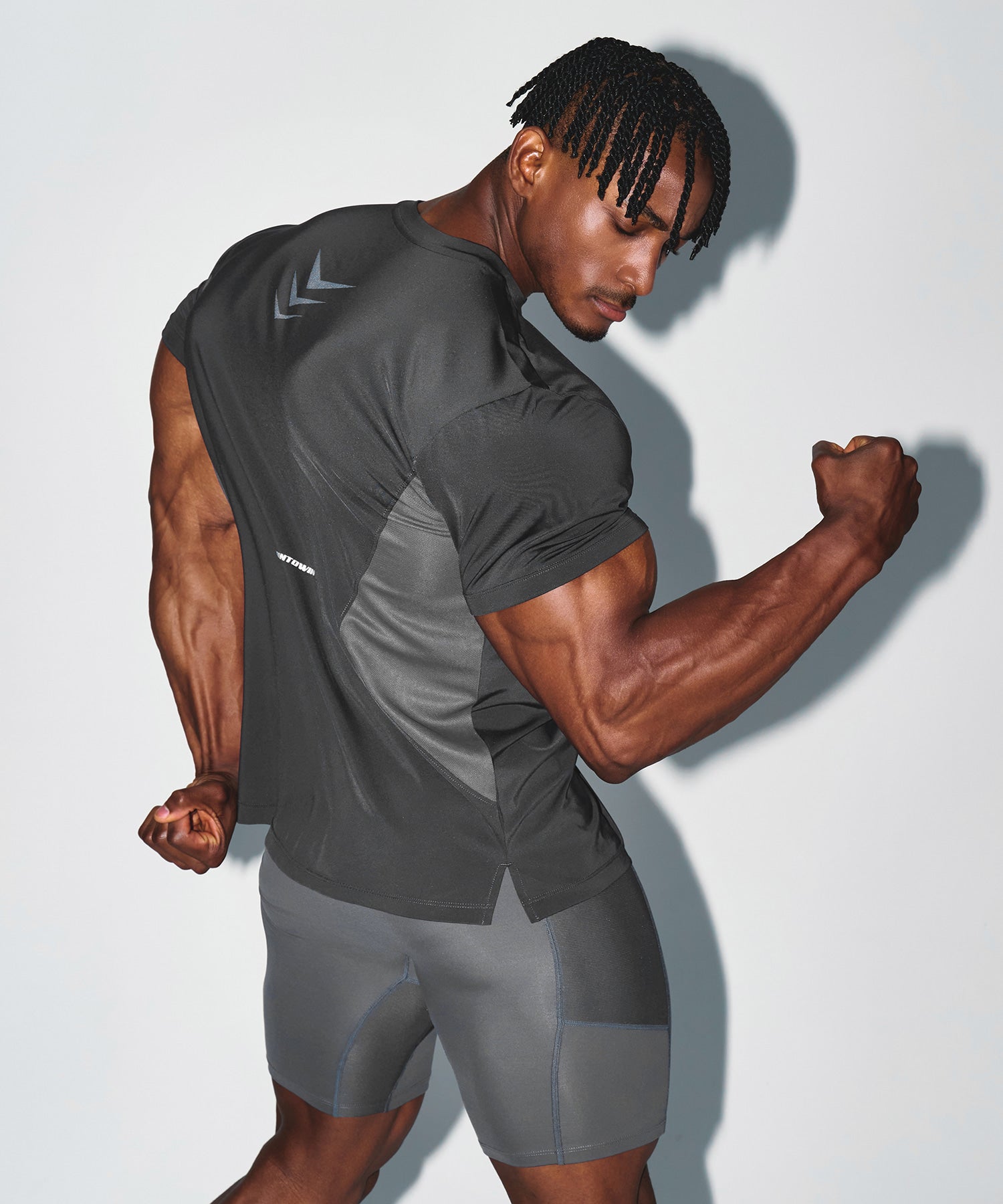 【予約販売：ご注文より1～3週間後に発送予定】STROKE B QUICK DRY T-SHIRTS [CHARCOAL]