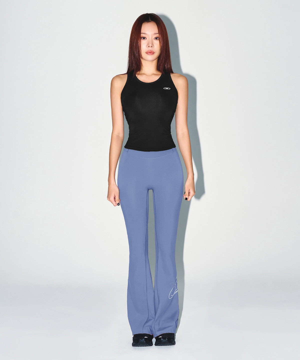 【韓国限定】W STROKE B BOOTS CUT LEGGINGS [BLUE]