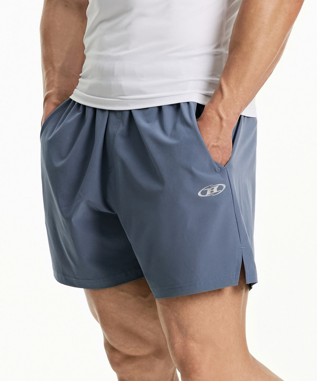 【韓国限定】SYMBOL B STRENGTH SHORTS [DUSTY BLUE]