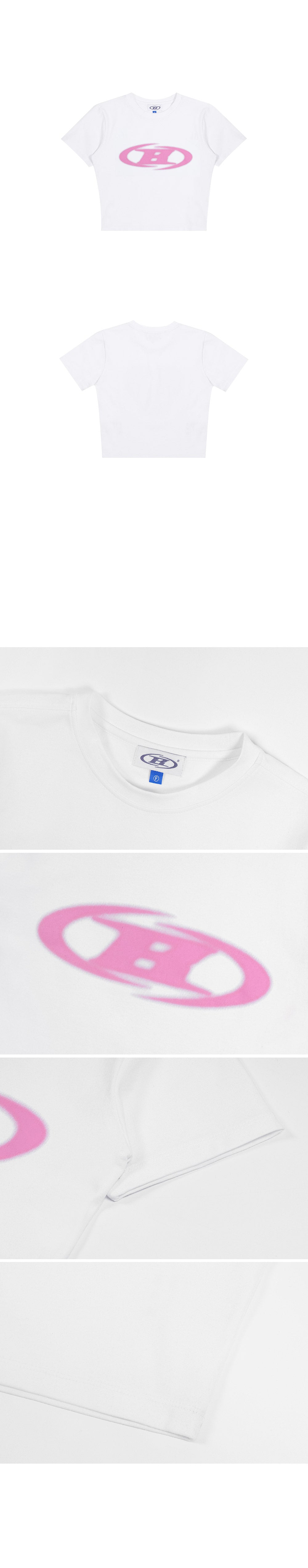 BLUR LOGO CROP TOP [IVORY]