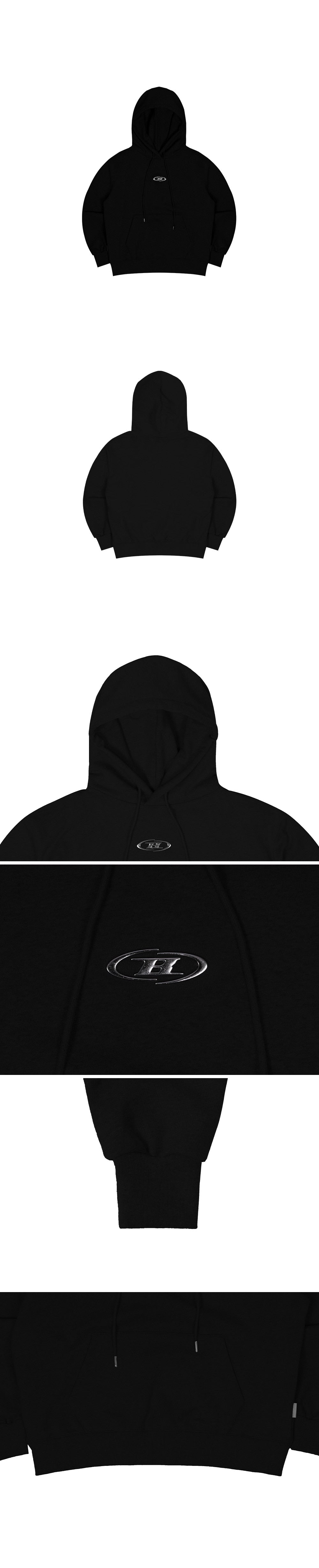 BIG CHROME B LOGO HOODIE [BLACK]