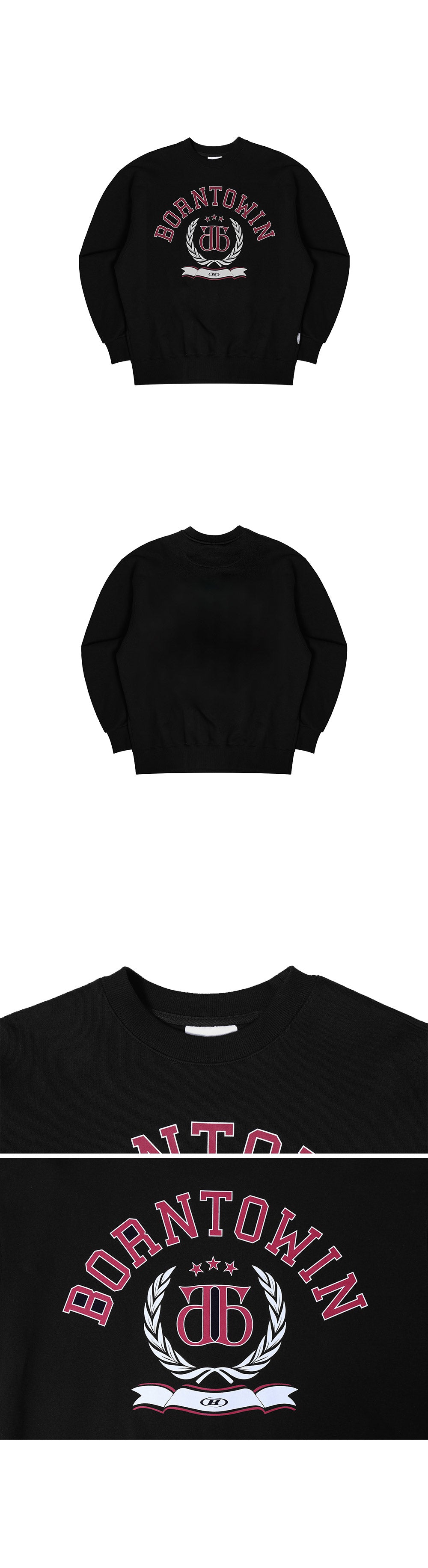 DOUBLE B EMBLEM SWEATSHIRTS [BLACK]