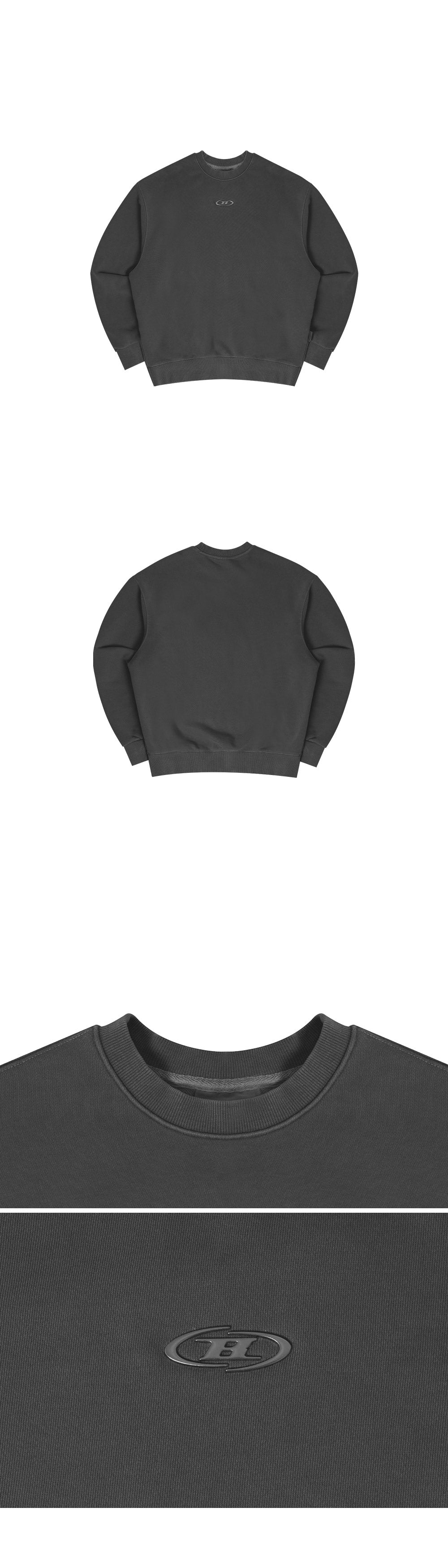 CHROME B PIGMENT SWEATSHIRTS[CHARCOAL]