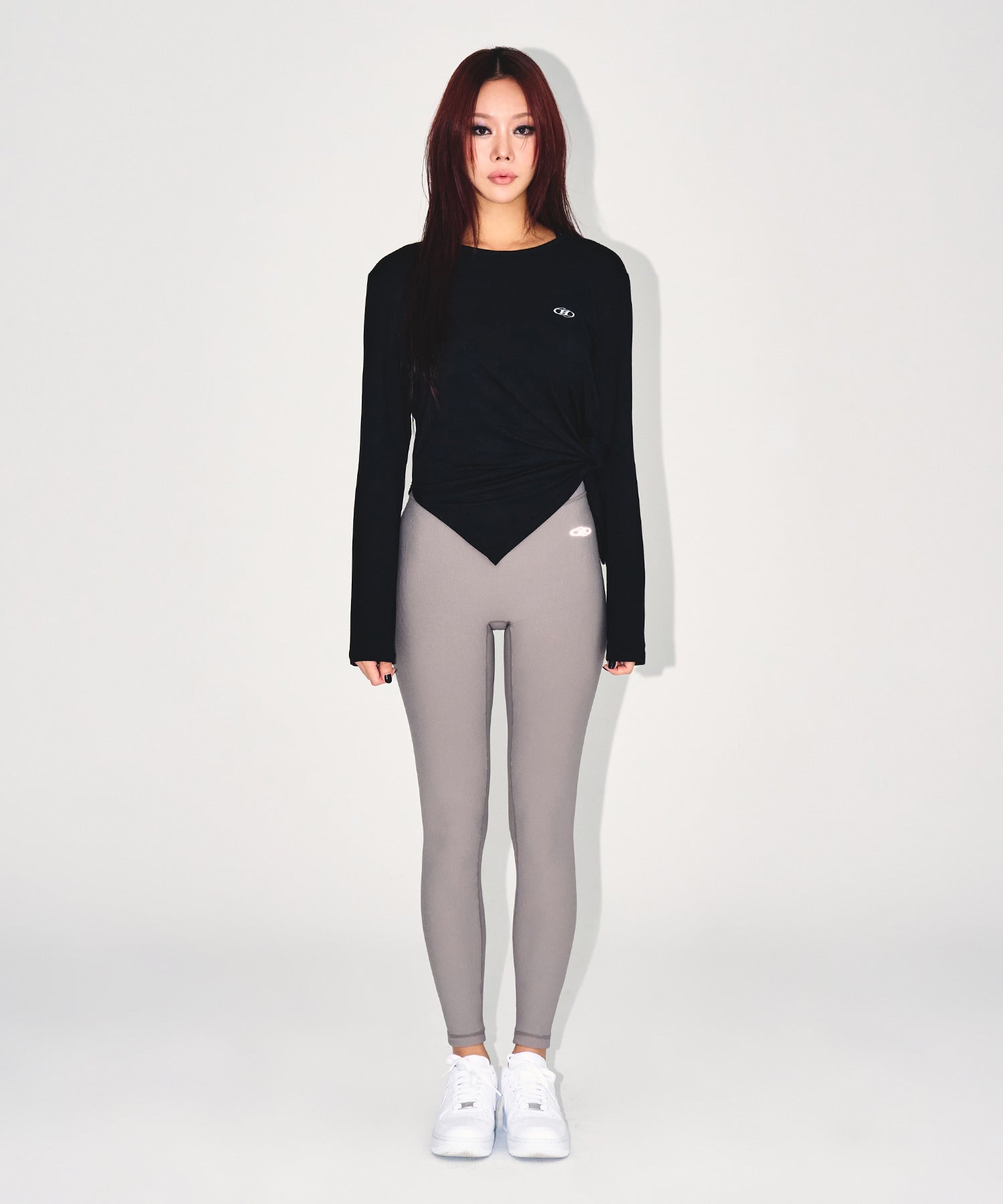 【予約販売：ご注文より1～3週間後に発送予定】W MODAL TIE LONG SLEEVE [BLACK]