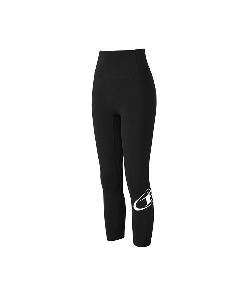 【韓国限定】W SYMBOL B FLEECE LONG LEGGINGS [BLACK]