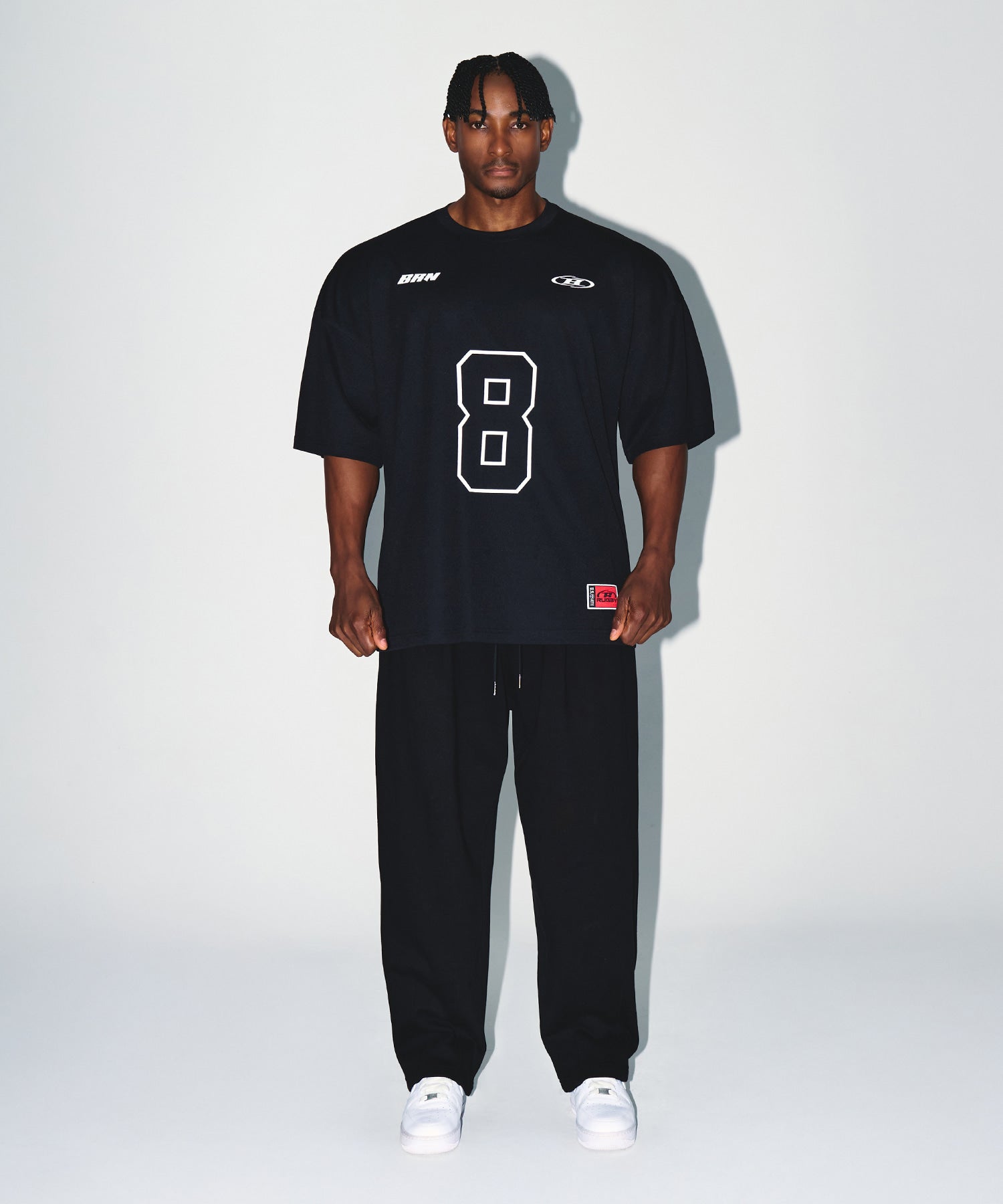 【予約販売：ご注文より1～3週間後に発送予定】BRN COOL MESH EXTRA FIT T-SHIRTS [BLACK]