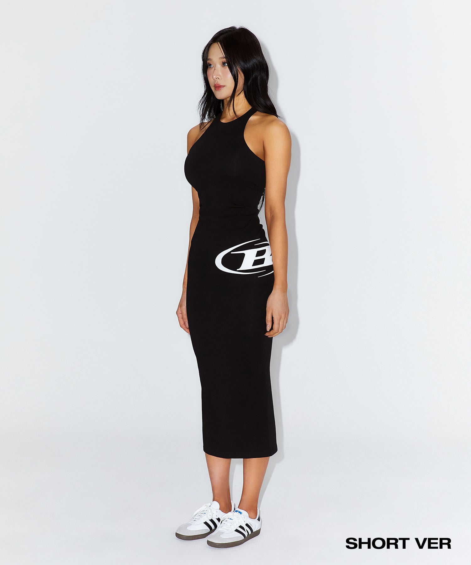 WINNER SLEEVELESS LONG DRESS [BLACK]