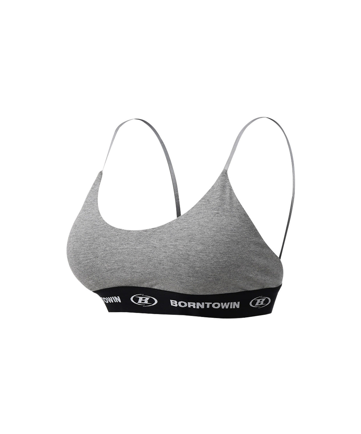 【予約販売：ご注文より1～3週間後に発送予定】BORNTOWIN LOGO BAND BRA TOP [MELANGE GREY]