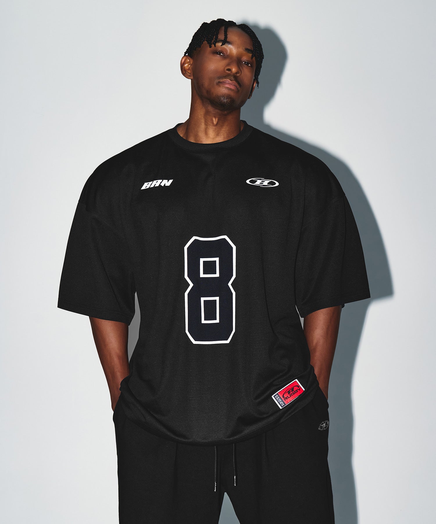 【予約販売：ご注文より1～3週間後に発送予定】BRN COOL MESH EXTRA FIT T-SHIRTS [BLACK]