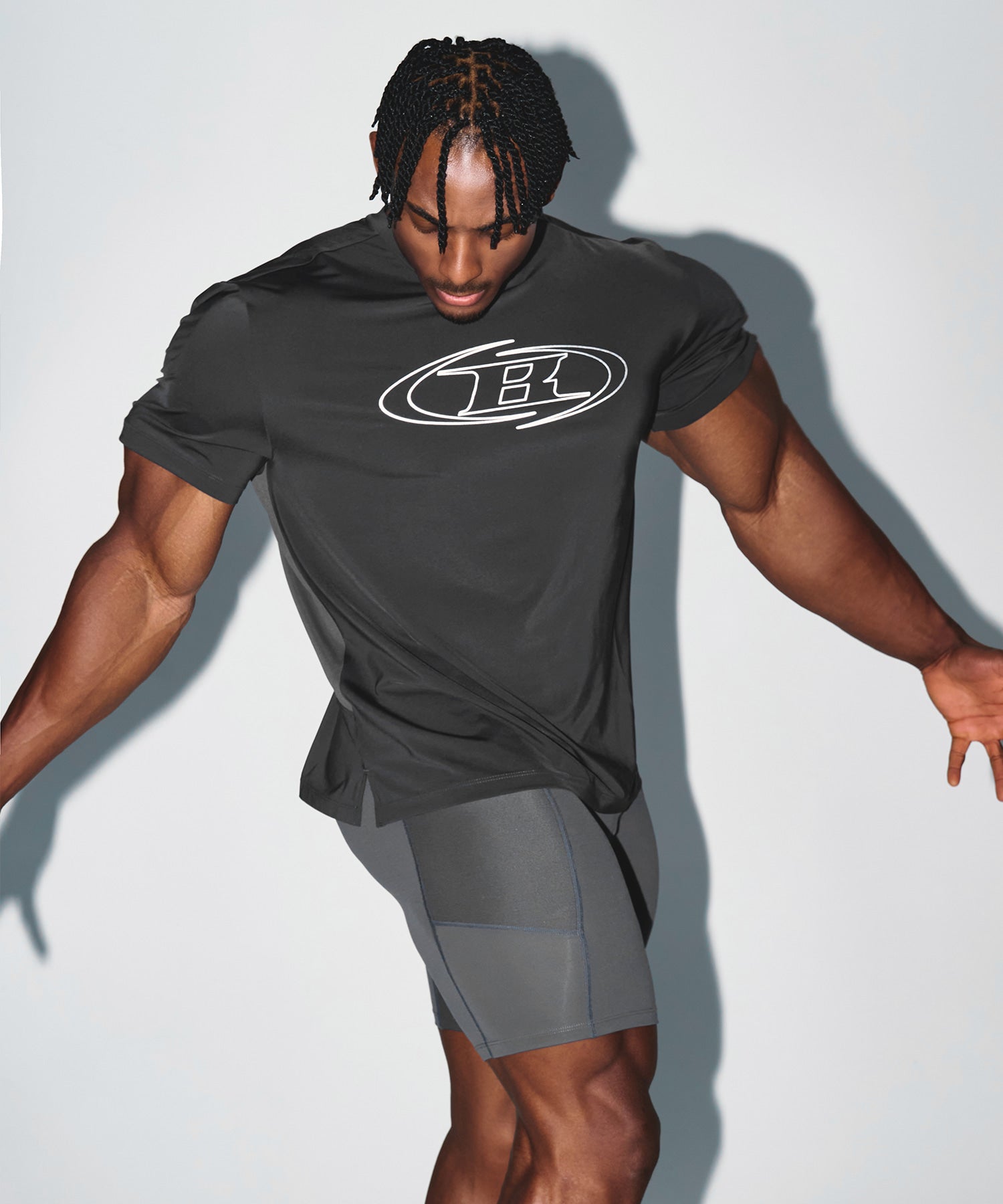 【予約販売：ご注文より1～3週間後に発送予定】STROKE B QUICK DRY T-SHIRTS [CHARCOAL]