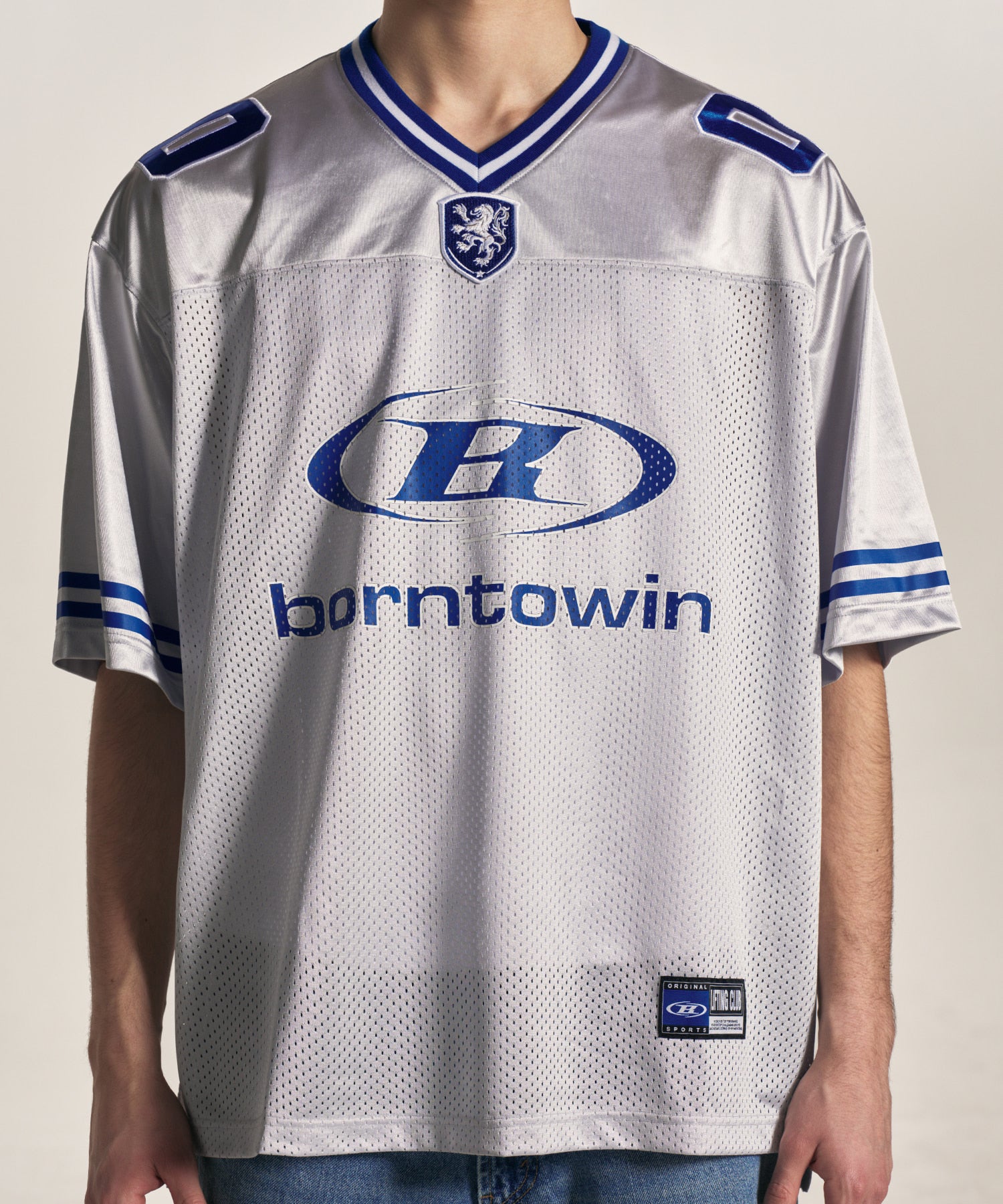SYMBOL B RUGBY JERSEY T-SHIRTS [SILVER] – BORNTOWIN JAPAN EC-shop