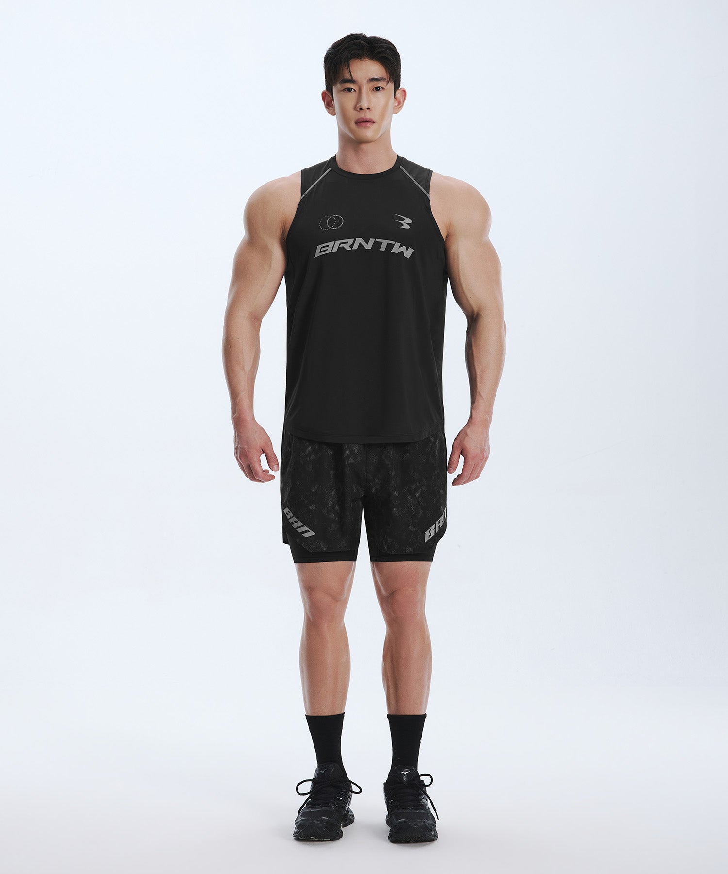 韓国限定】BRN PYTHON PATTERN 2 IN 1 SHORTS [BLACK] – BORNTOWIN