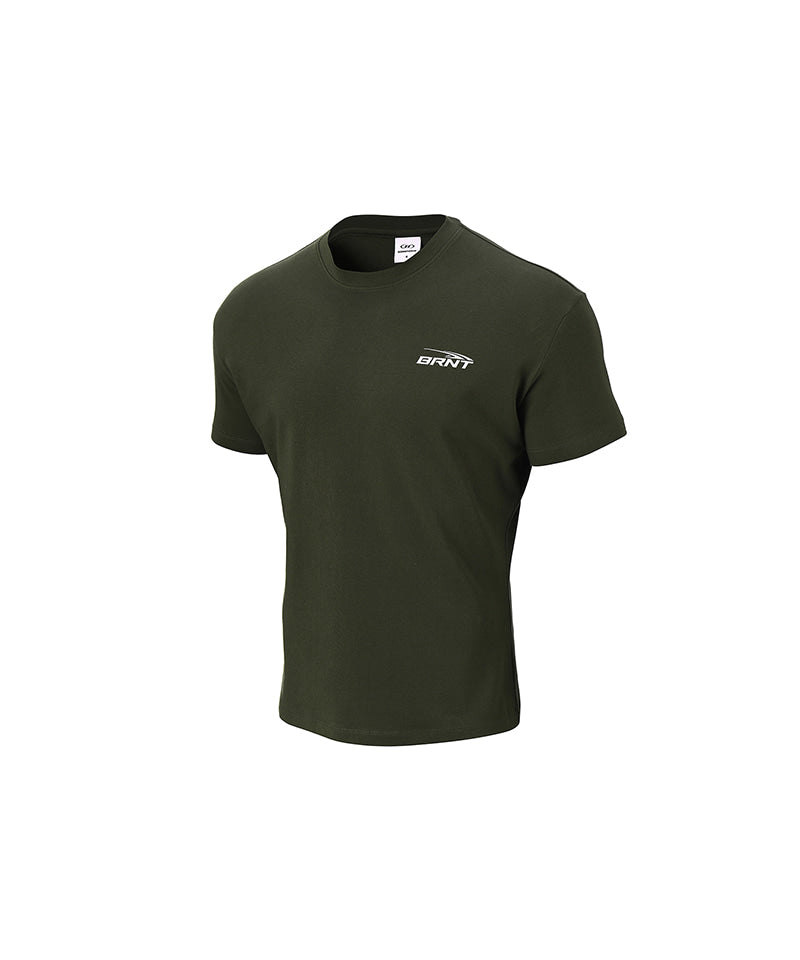 【予約販売：ご注文より1～3週間後に発送予定】BRNT BACK LOGO MUSCLE FIT T-SHIRTS [KHAKI]