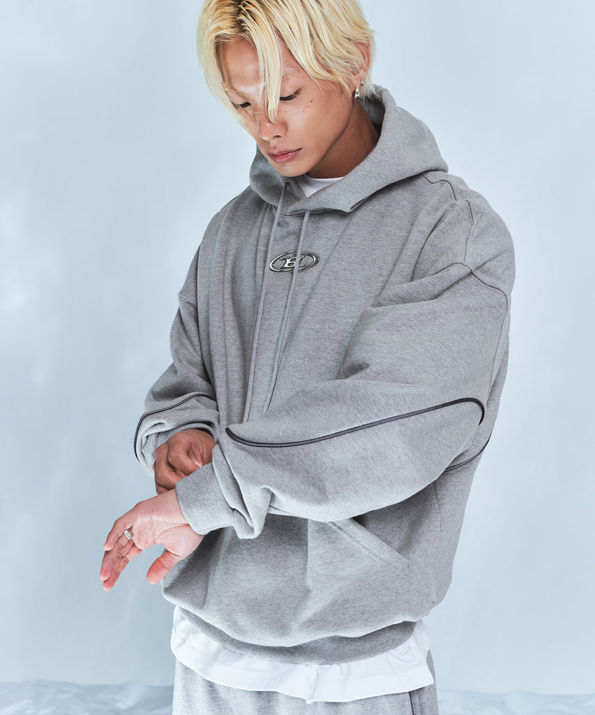 30％OFF / 商品入替】BIG CHROME REFLECTIVE LINE HOODIE [MELANGE