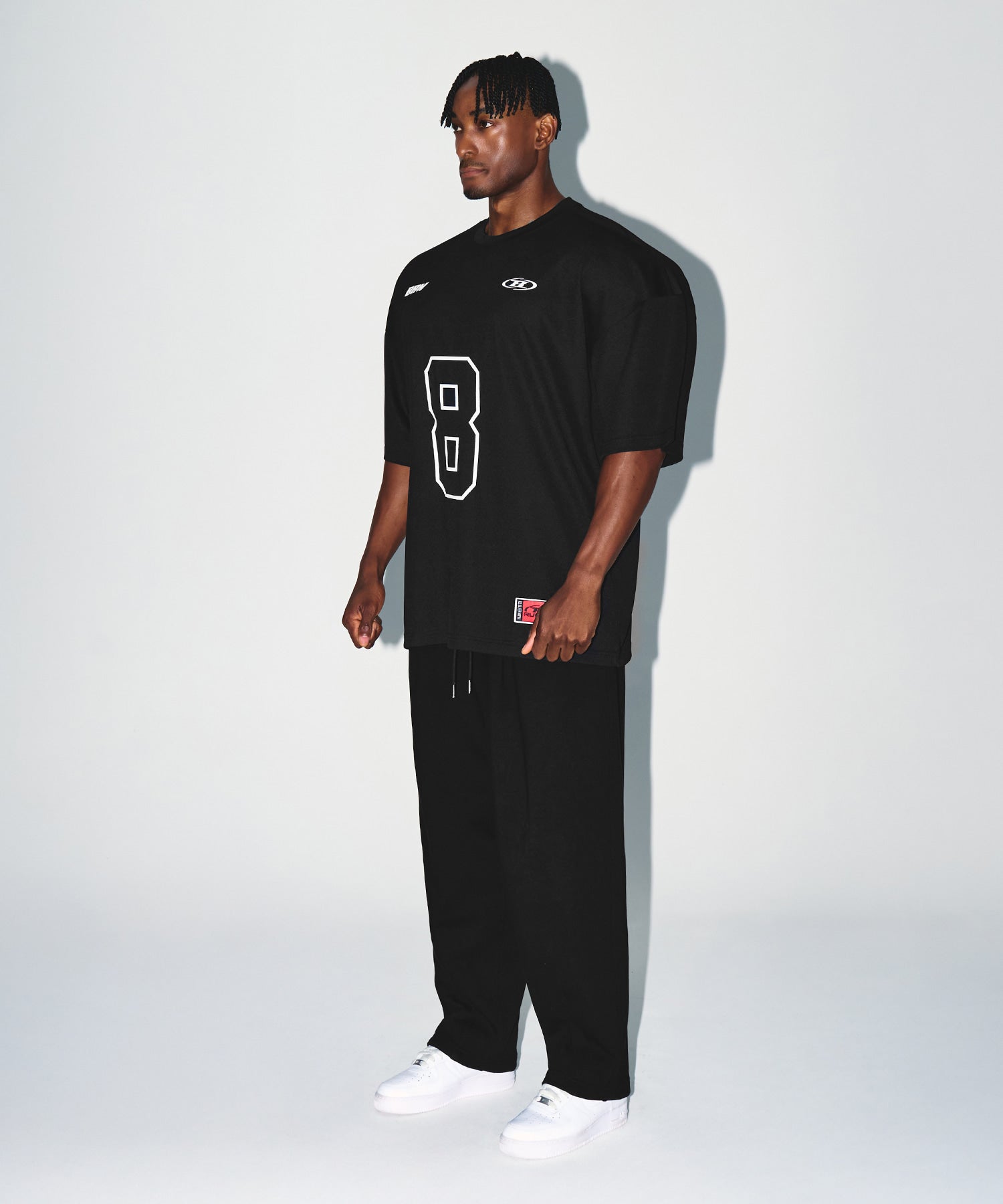 【予約販売：ご注文より1～3週間後に発送予定】BRN COOL MESH EXTRA FIT T-SHIRTS [BLACK]