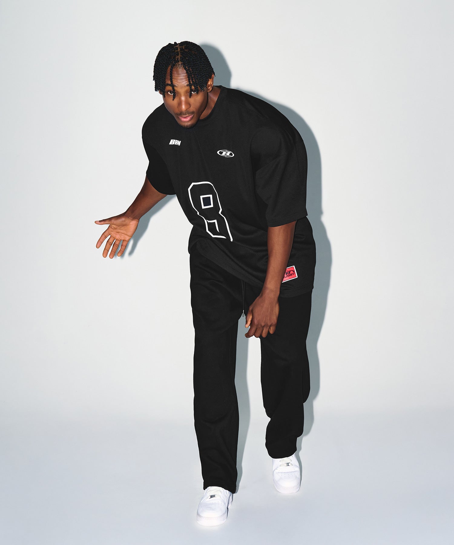 【予約販売：ご注文より1～3週間後に発送予定】BRN COOL MESH EXTRA FIT T-SHIRTS [BLACK]