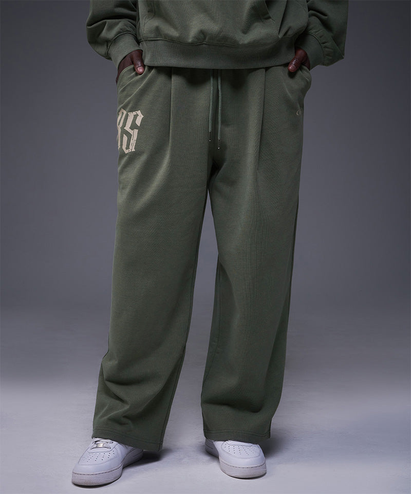 【韓国限定】85 PIGMENT ONE TUCK SEMI WIDE FIT PANTS [KHAKI]