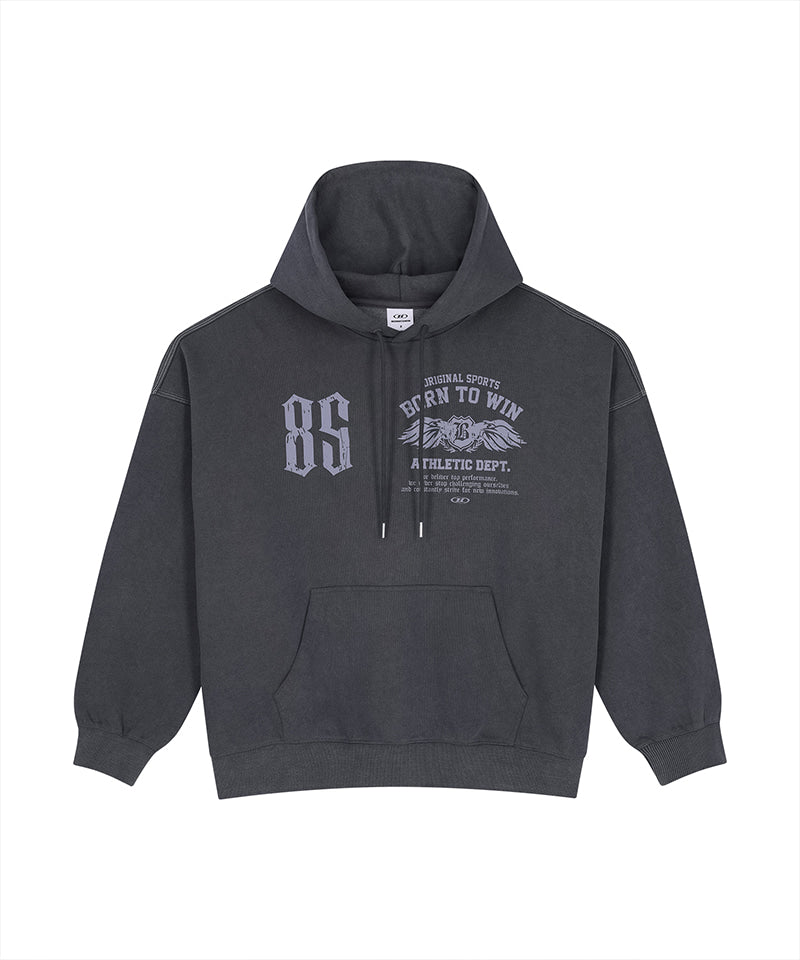 【予約販売：ご注文より1～3週間後に発送予定】85 PIGMENT SEMI OVER FIT HOODIE [CHARCOAL]